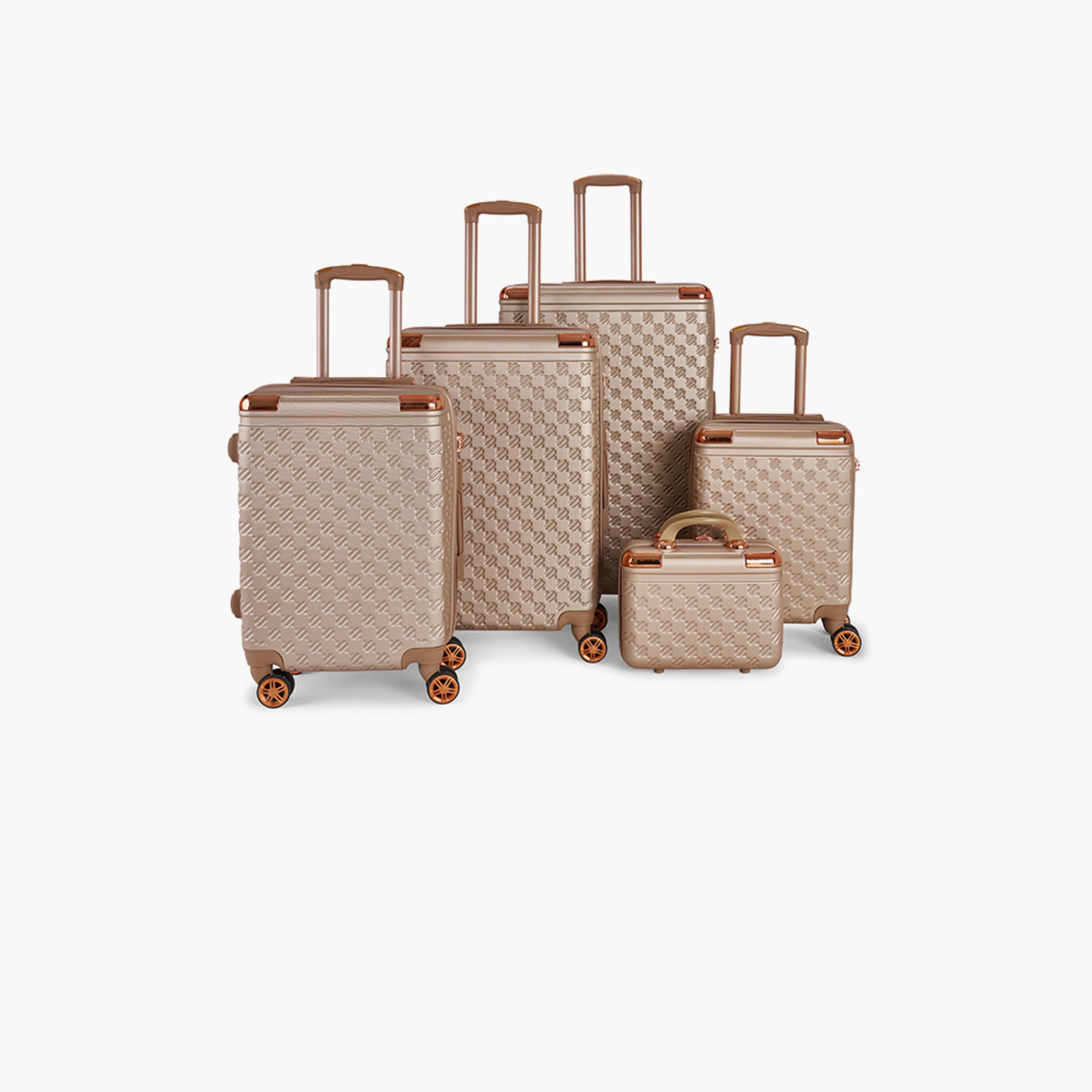 LIMRA Set of 5 ABS Hard Sided 4-Wheeler Spinner Luggage with Combination Lock-travel-luggagesandbags-luggage-image-1
