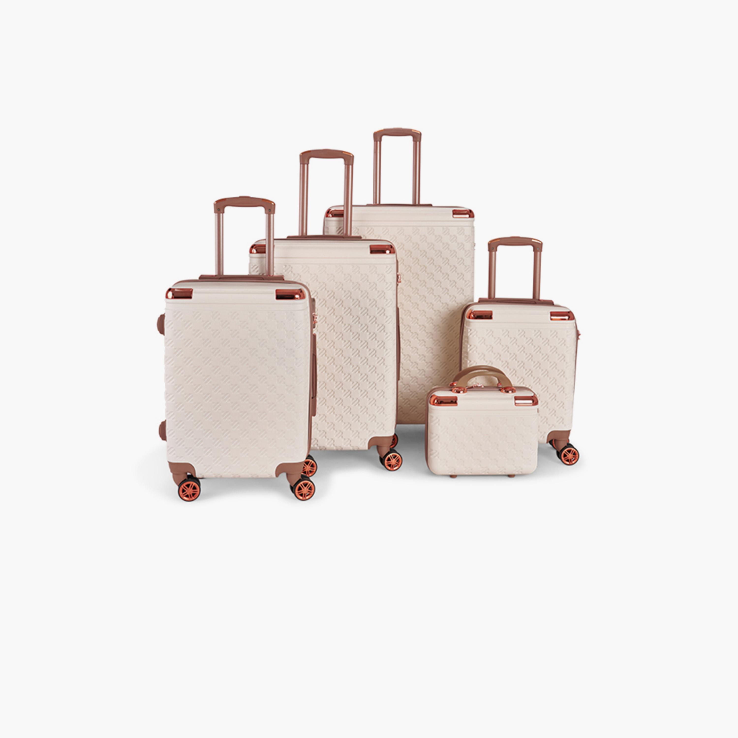 LIMRA Set of 5 ABS Hard Sided 4-Wheeler Spinner Luggage with Combination Lock-travel-luggagesandbags-luggage-image-1