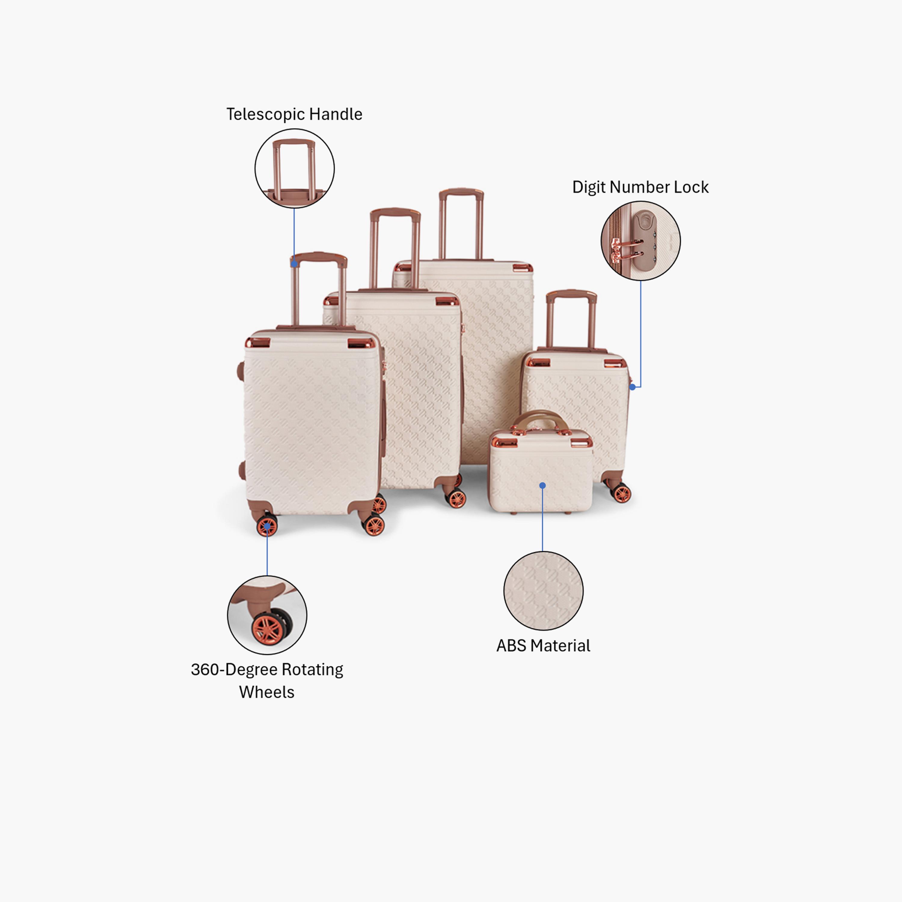 LIMRA Set of 5 ABS Hard Sided 4-Wheeler Spinner Luggage with Combination Lock-travel-luggagesandbags-luggage-image-2