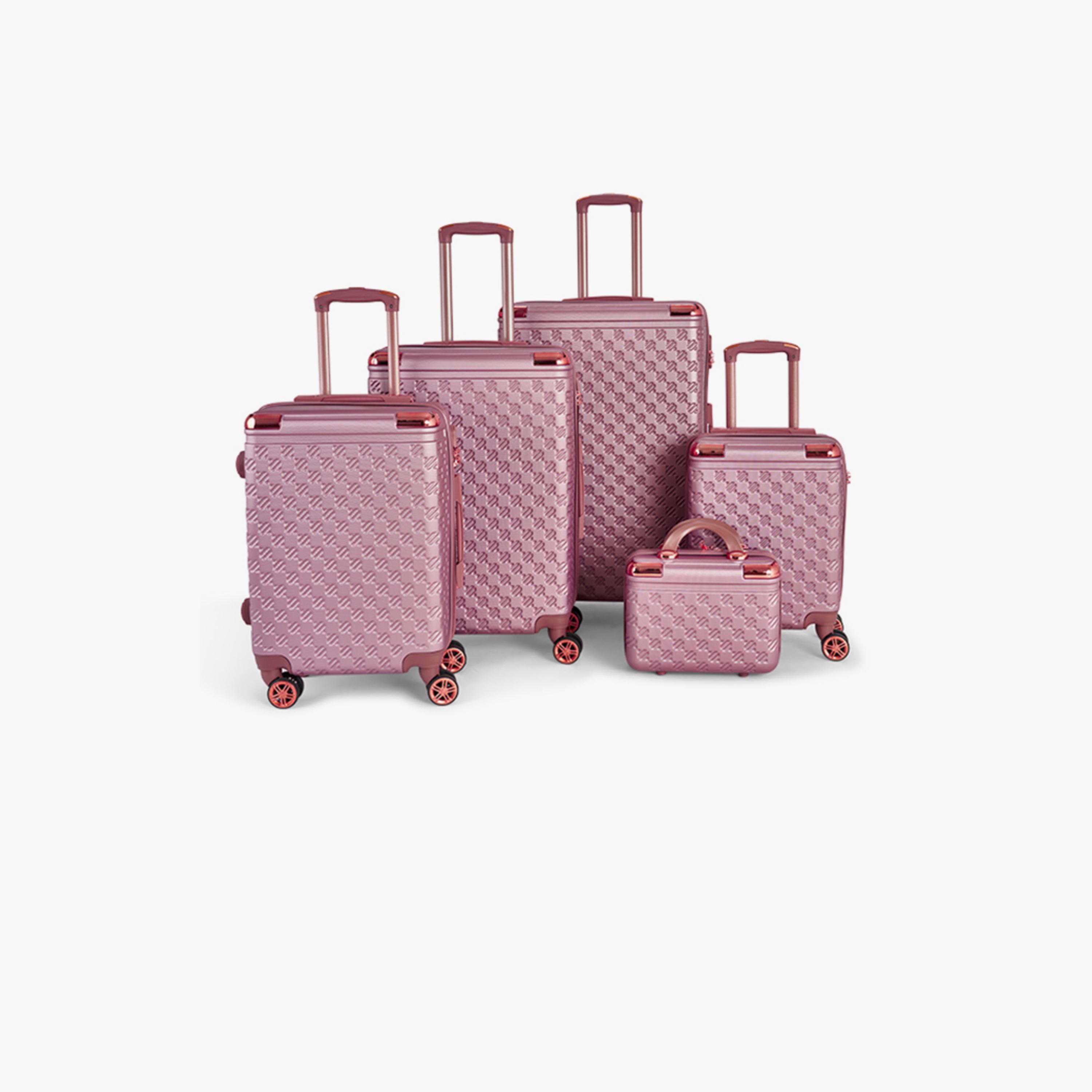 LIMRA Set of 5 ABS Hard Sided 4-Wheeler Spinner Luggage with Combination Lock-travel-luggagesandbags-luggage-image-1