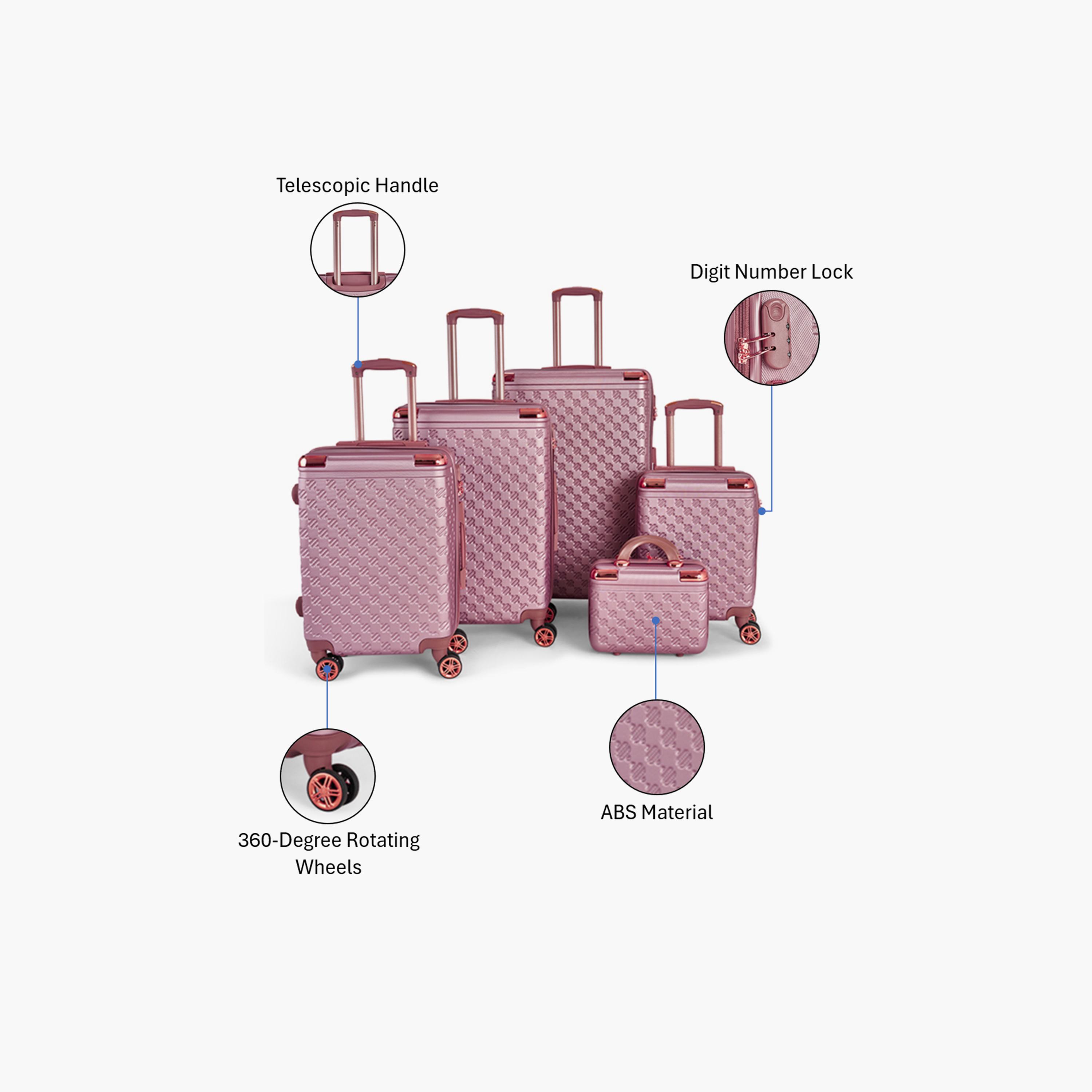 LIMRA Set of 5 ABS Hard Sided 4-Wheeler Spinner Luggage with Combination Lock-travel-luggagesandbags-luggage-image-2