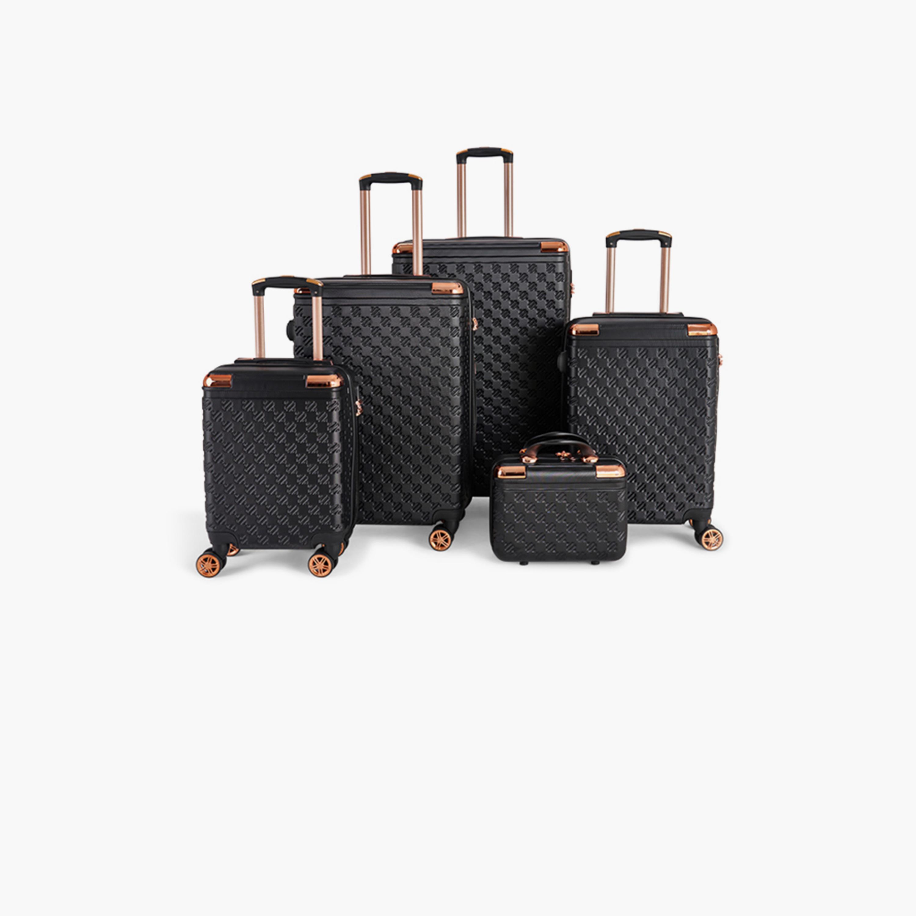 LIMRA Set of 5 ABS Hard Sided 4-Wheeler Spinner Luggage with Combination Lock-travel-luggagesandbags-luggage-image-1