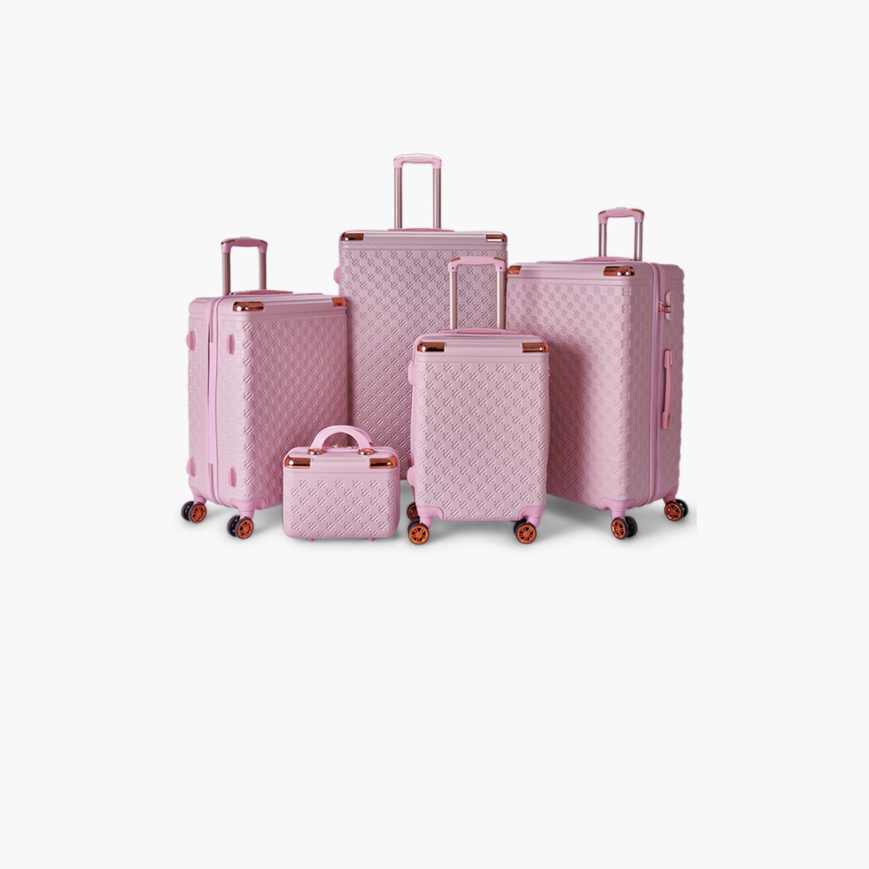 LIMRA Set of 5 ABS Hard Sided 4-Wheeler Spinner Luggage with Combination Lock-travel-luggagesandbags-luggage-image-1