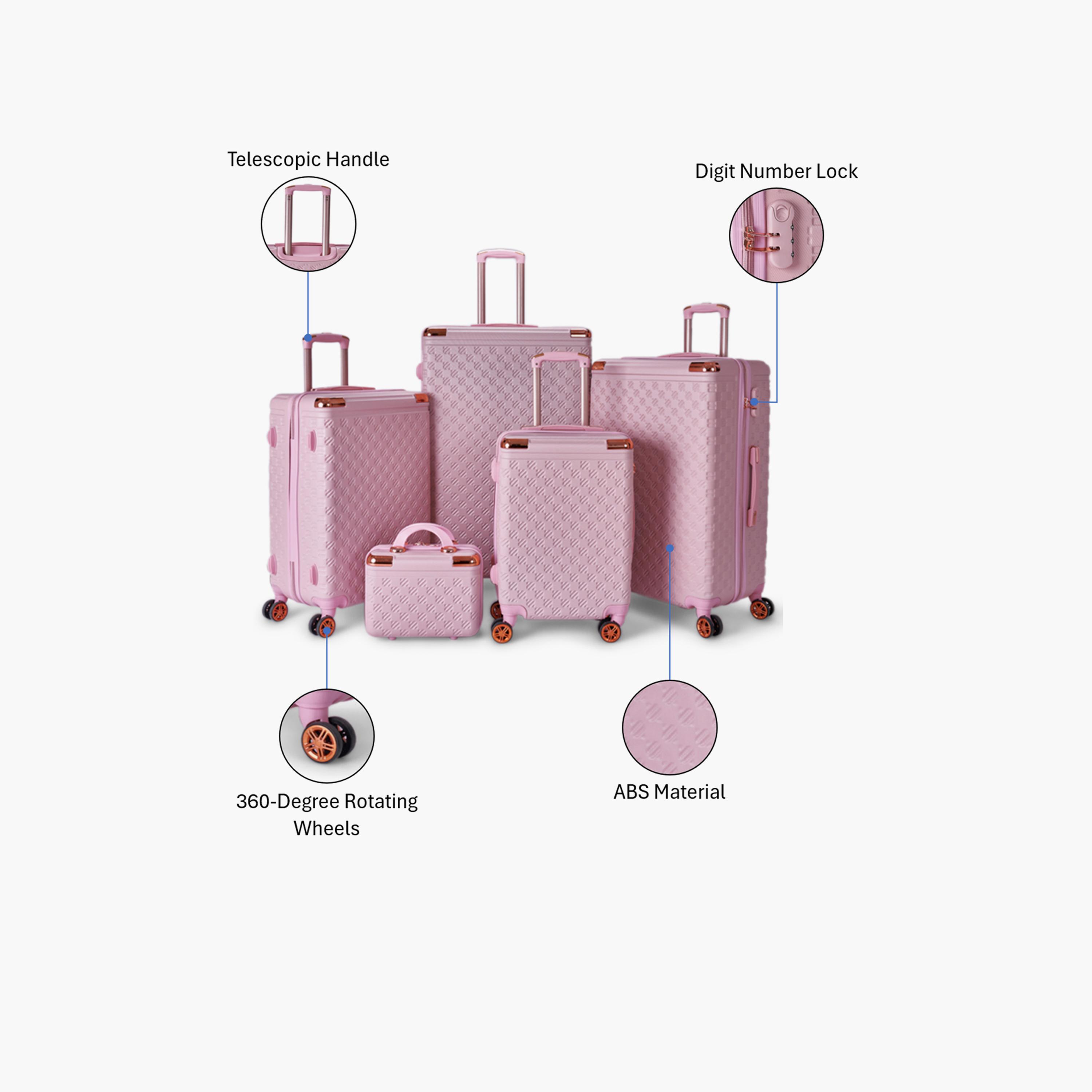 LIMRA Set of 5 ABS Hard Sided 4-Wheeler Spinner Luggage with Combination Lock-travel-luggagesandbags-luggage-image-2