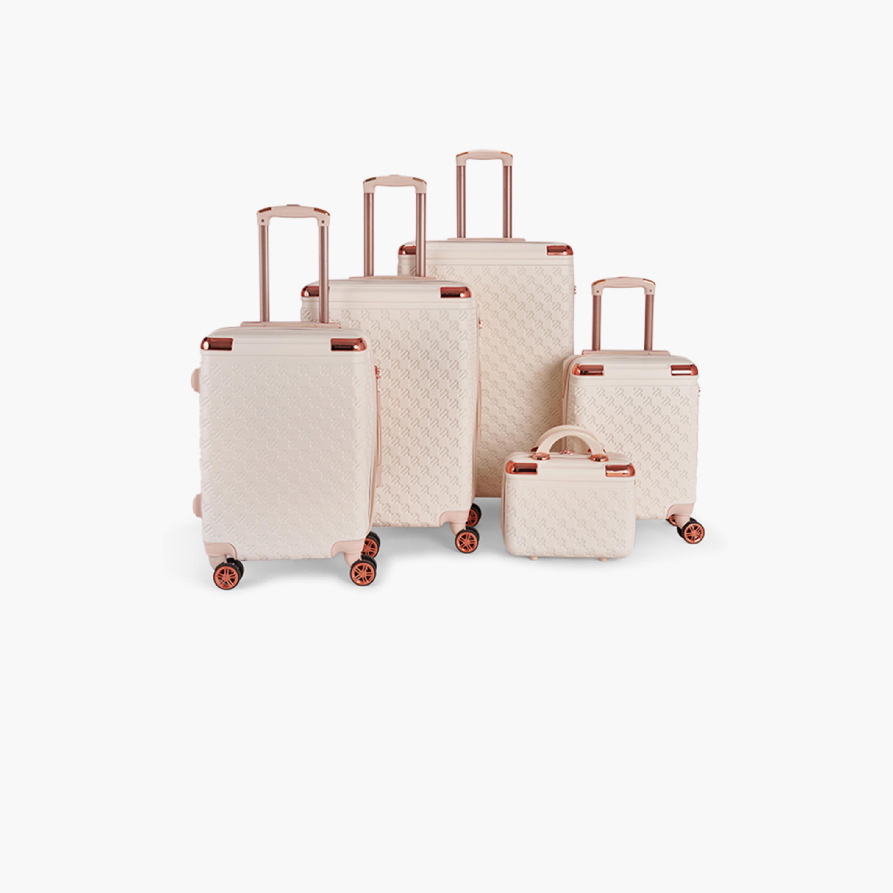 LIMRA Set of 5 ABS Hard Sided 4-Wheeler Spinner Luggage with Combination Lock-travel-luggagesandbags-luggage-image-1