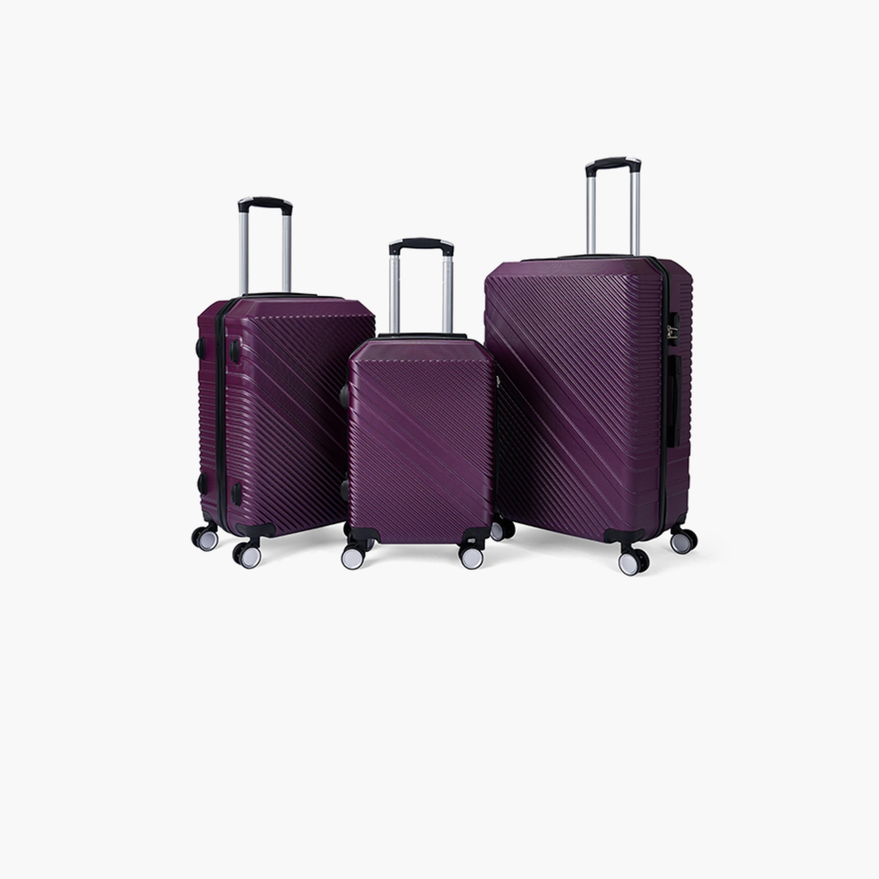 LIMRA Set of 3 ABS Hard Sided 4-Wheeler Spinner Luggage with Combination Lock-travel-luggagesandbags-luggage-image-1