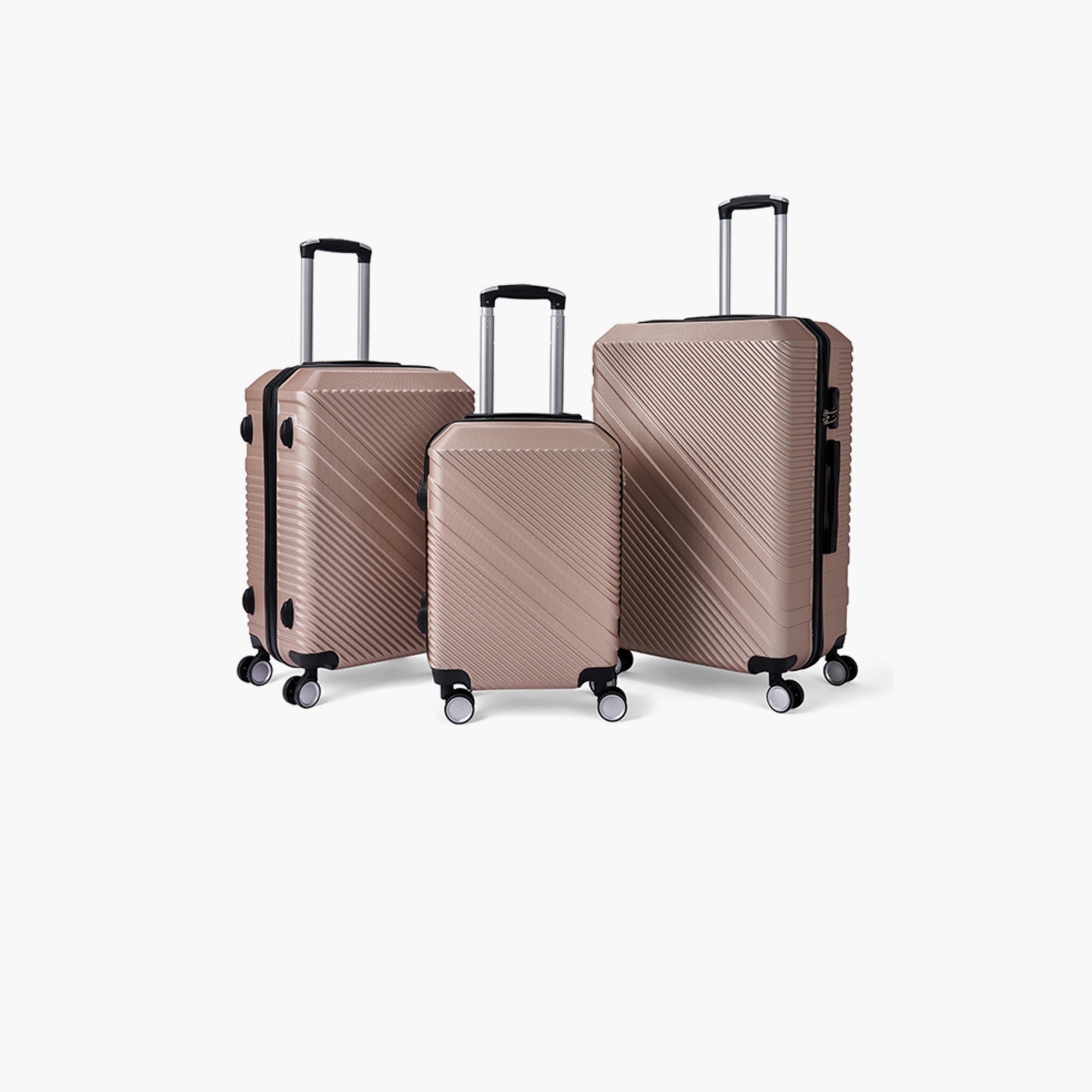 LIMRA Set of 3 ABS Hard Sided 4-Wheeler Spinner Luggage with Combination Lock-travel-luggagesandbags-luggage-image-1
