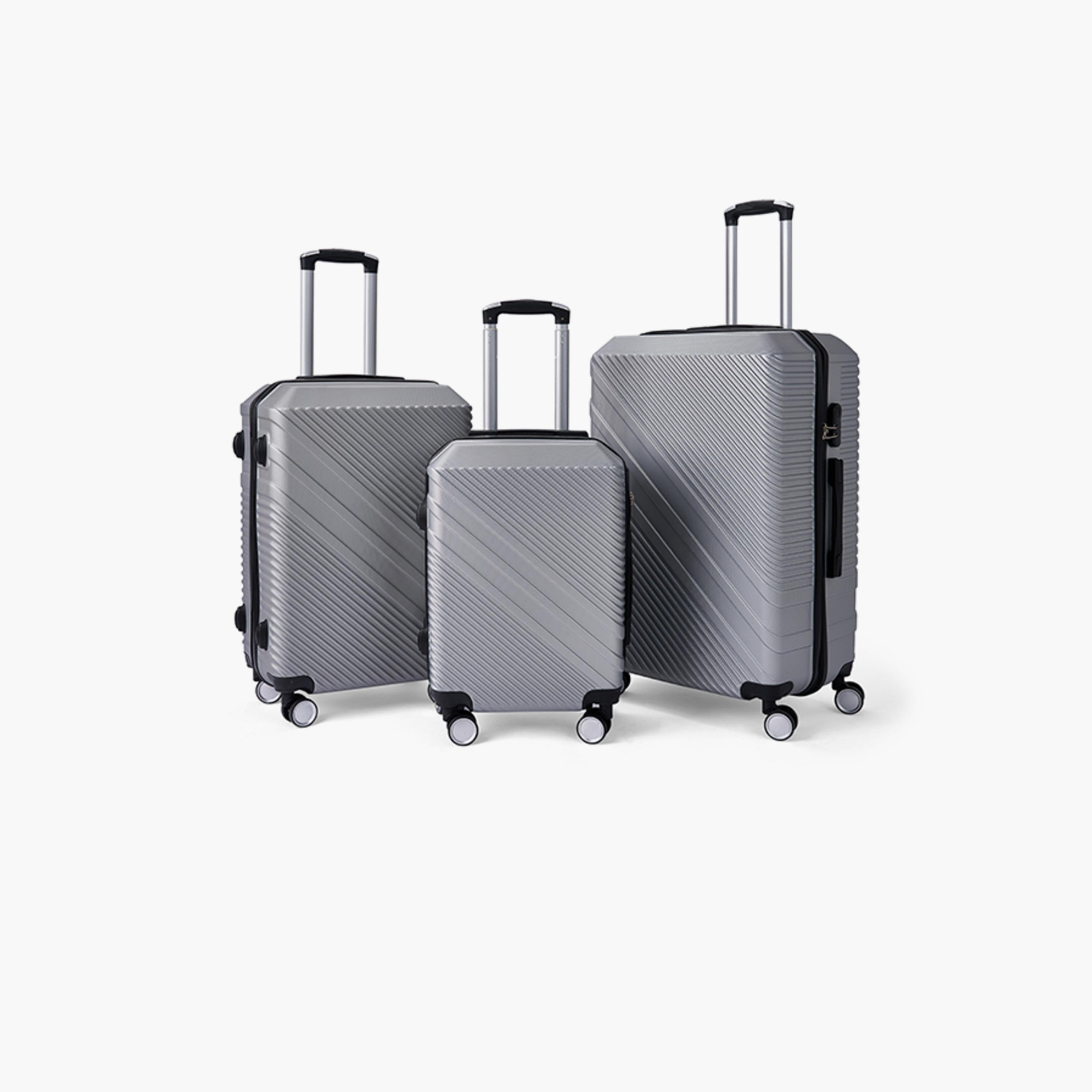 LIMRA Set of 3 ABS Hard Sided 4-Wheeler Spinner Luggage with Combination Lock-travel-luggagesandbags-luggage-image-1