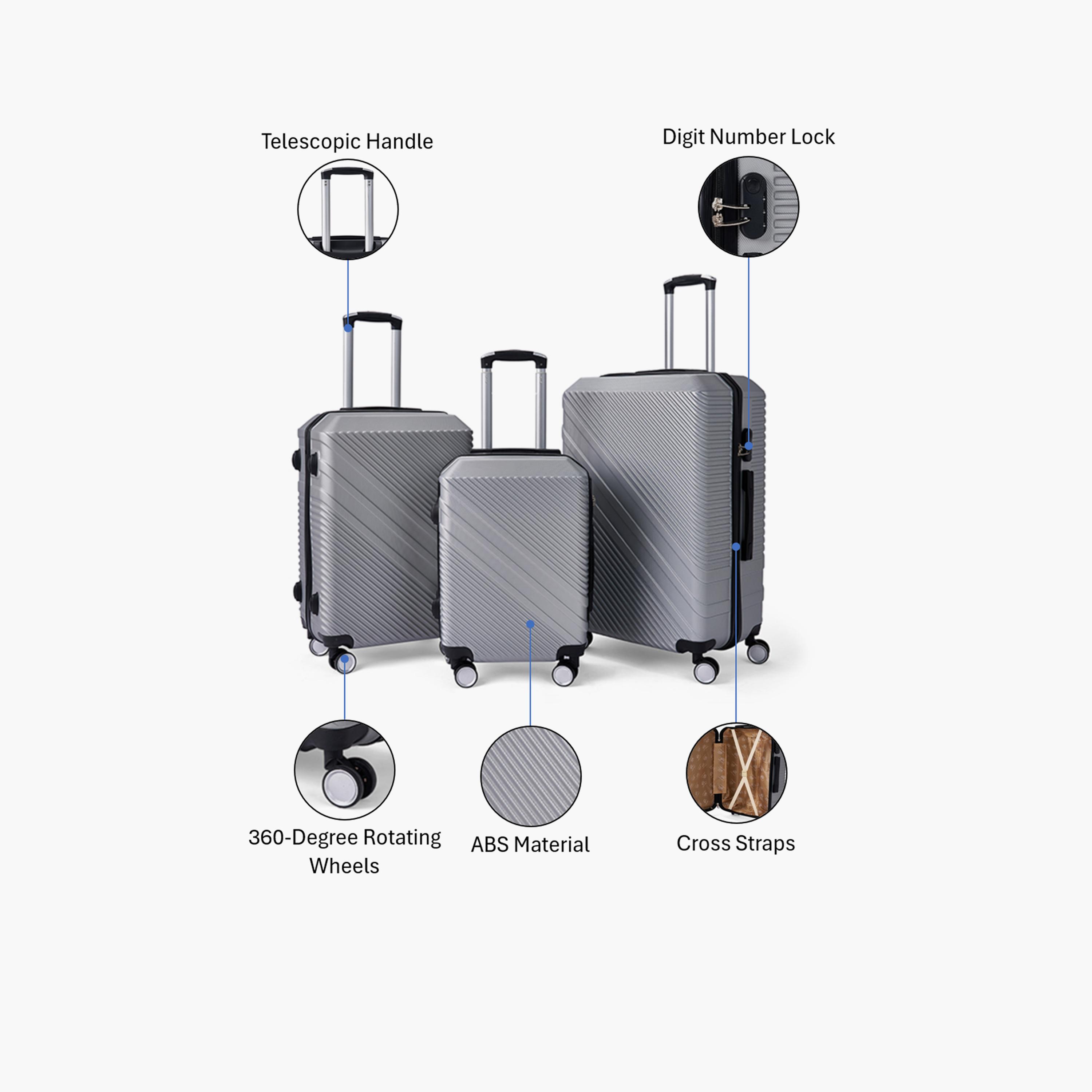 LIMRA Set of 3 ABS Hard Sided 4-Wheeler Spinner Luggage with Combination Lock-travel-luggagesandbags-luggage-image-2