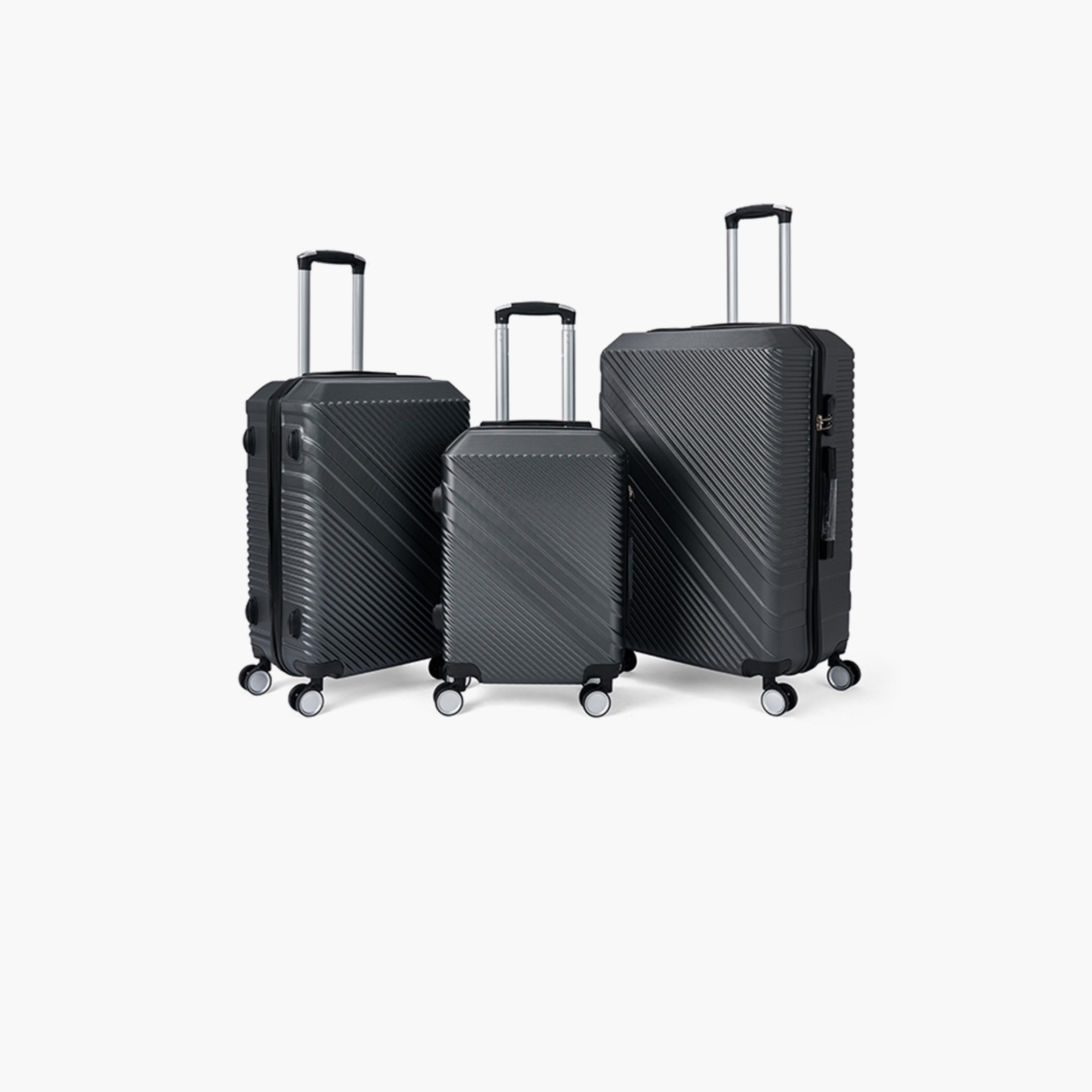 LIMRA Set of 3 ABS Hard Sided 4-Wheeler Spinner Luggage with Combination Lock-travel-luggagesandbags-luggage-image-1