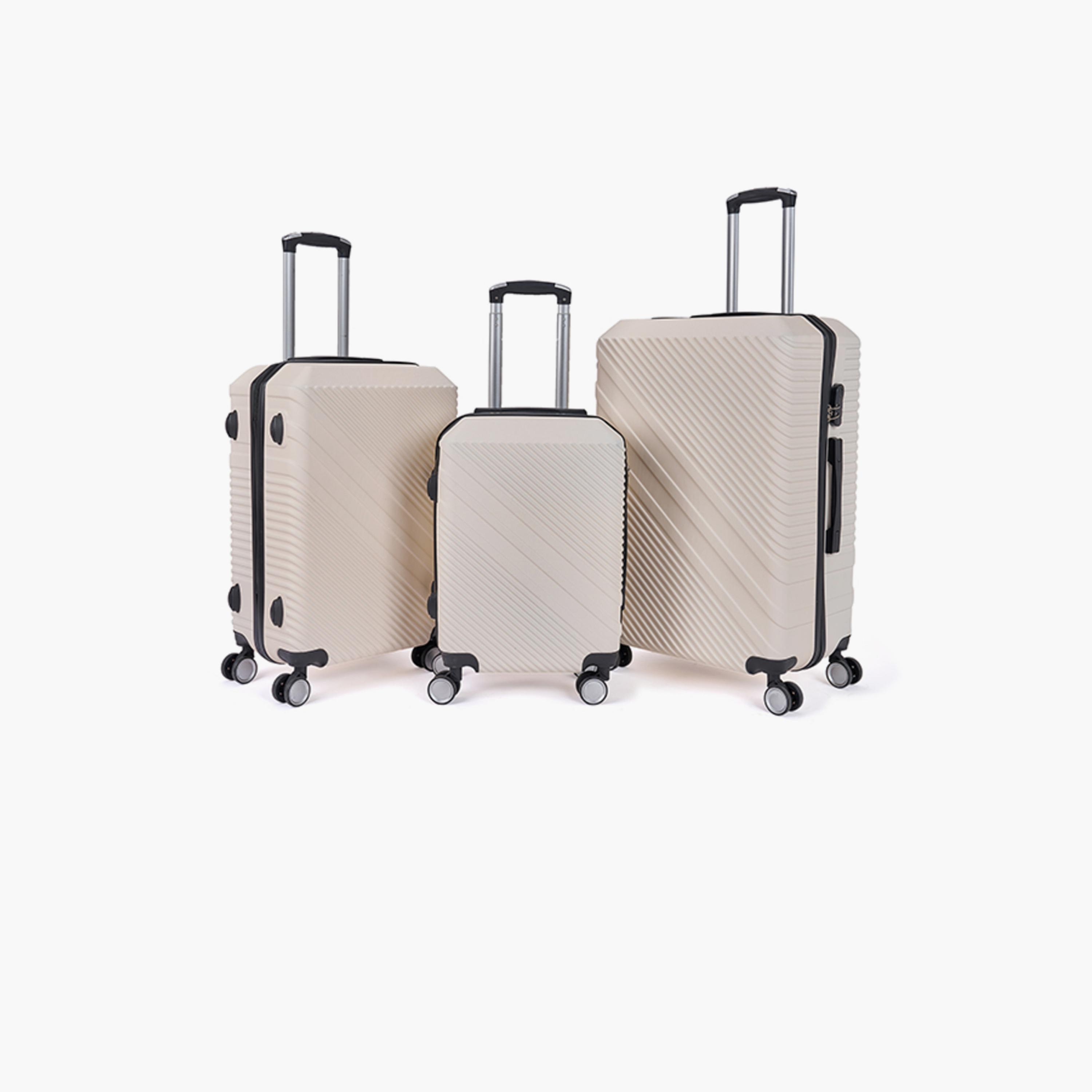 LIMRA Set of 3 ABS Hard Sided 4-Wheeler Spinner Luggage with Combination Lock-travel-luggagesandbags-luggage-image-1