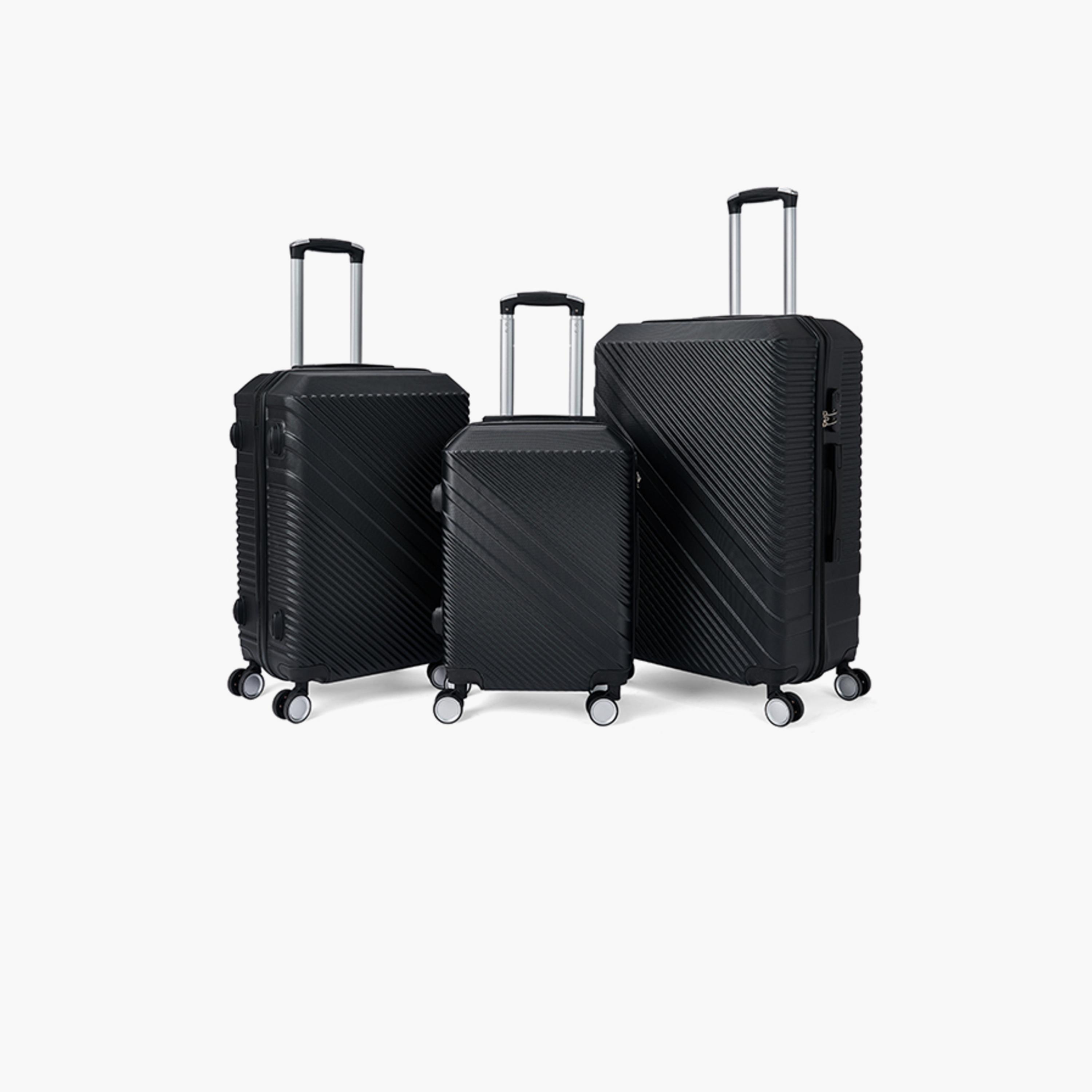 LIMRA Set of 3 ABS Hard Sided 4-Wheeler Spinner Luggage with Combination Lock-travel-luggagesandbags-luggage-image-1