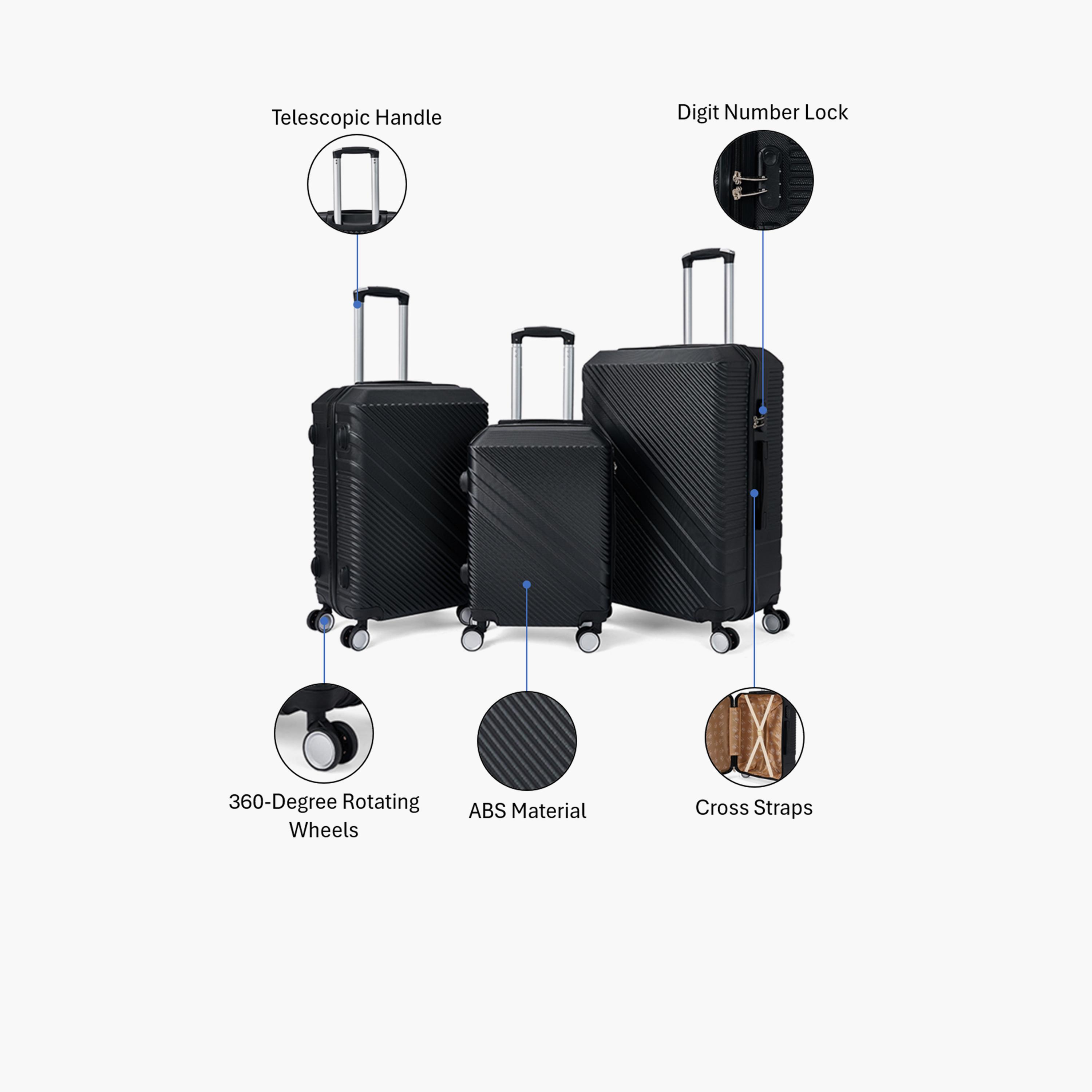 LIMRA Set of 3 ABS Hard Sided 4-Wheeler Spinner Luggage with Combination Lock-travel-luggagesandbags-luggage-image-2
