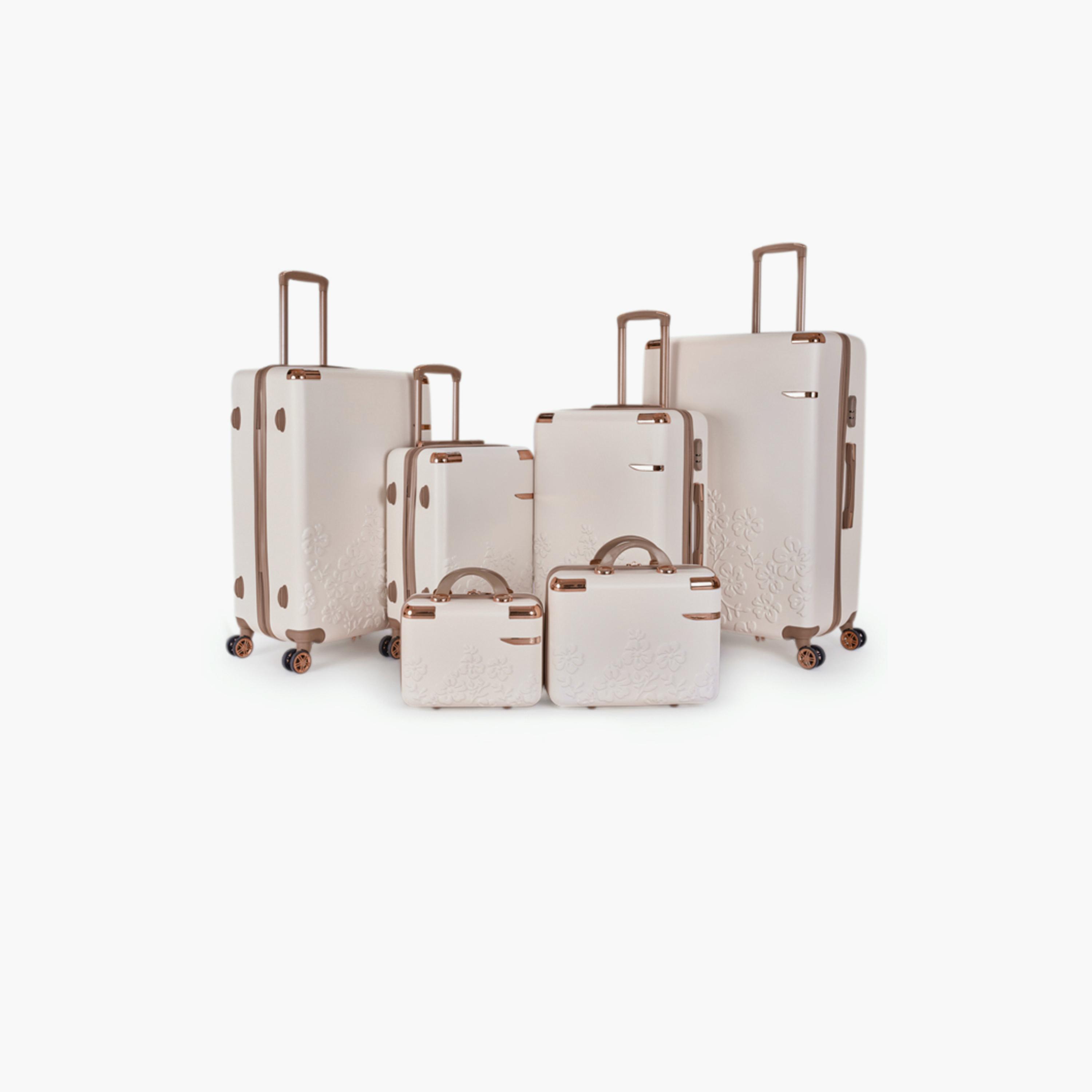 LIMRA Set of 6 ABS Hard Sided 4-Wheeler Spinner Luggage with Combination Lock-travel-luggagesandbags-luggage-image-1