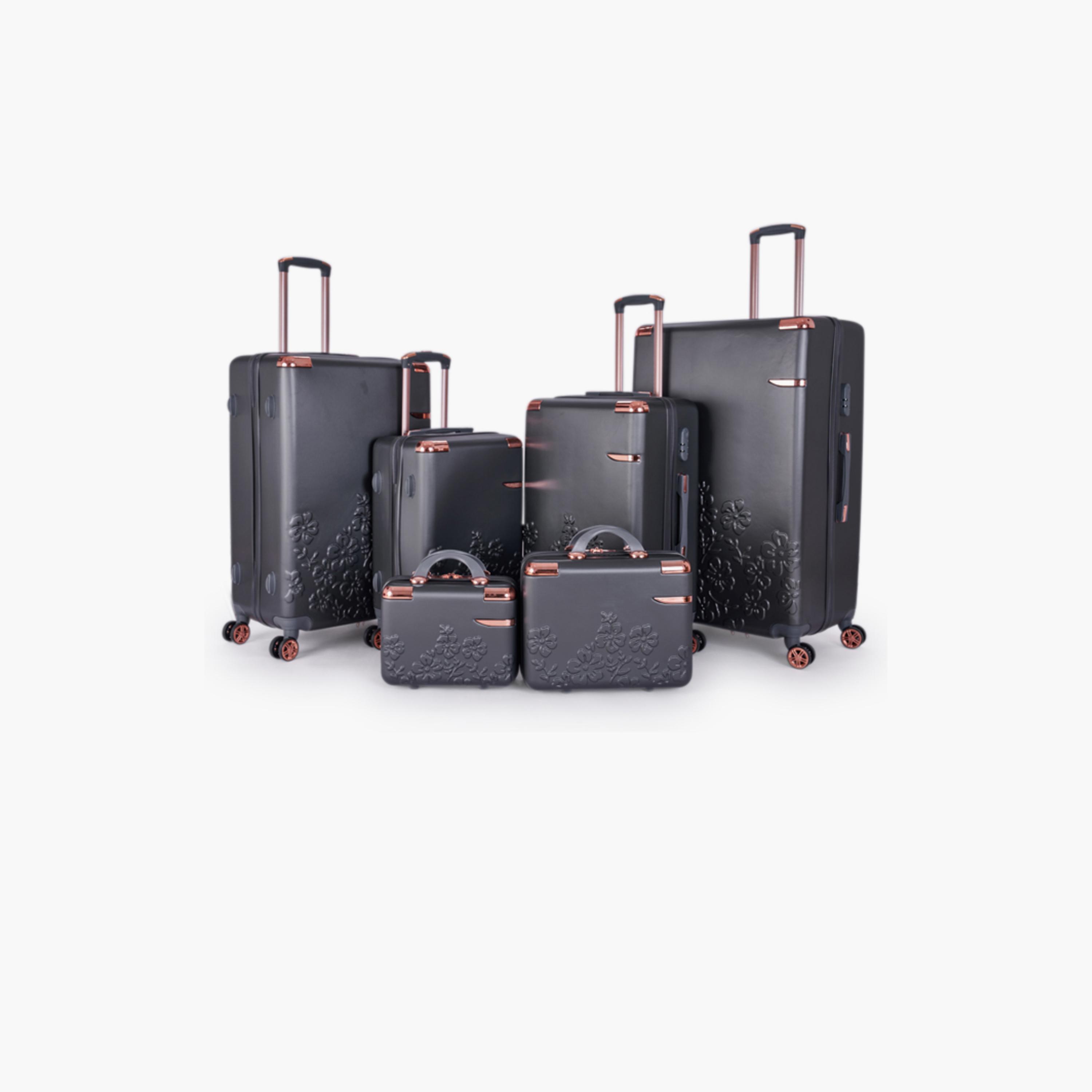 LIMRA Set of 6 ABS Hard Sided 4-Wheeler Spinner Luggage with Combination Lock-travel-luggagesandbags-luggage-image-1