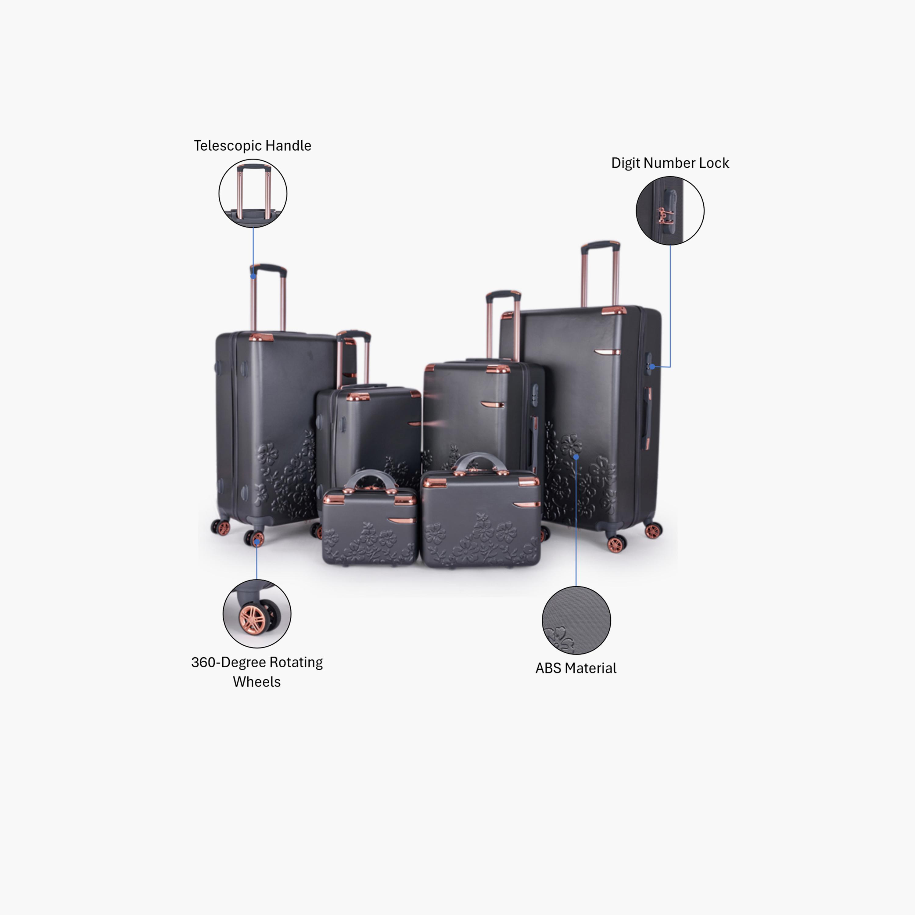 LIMRA Set of 6 ABS Hard Sided 4-Wheeler Spinner Luggage with Combination Lock-travel-luggagesandbags-luggage-image-2