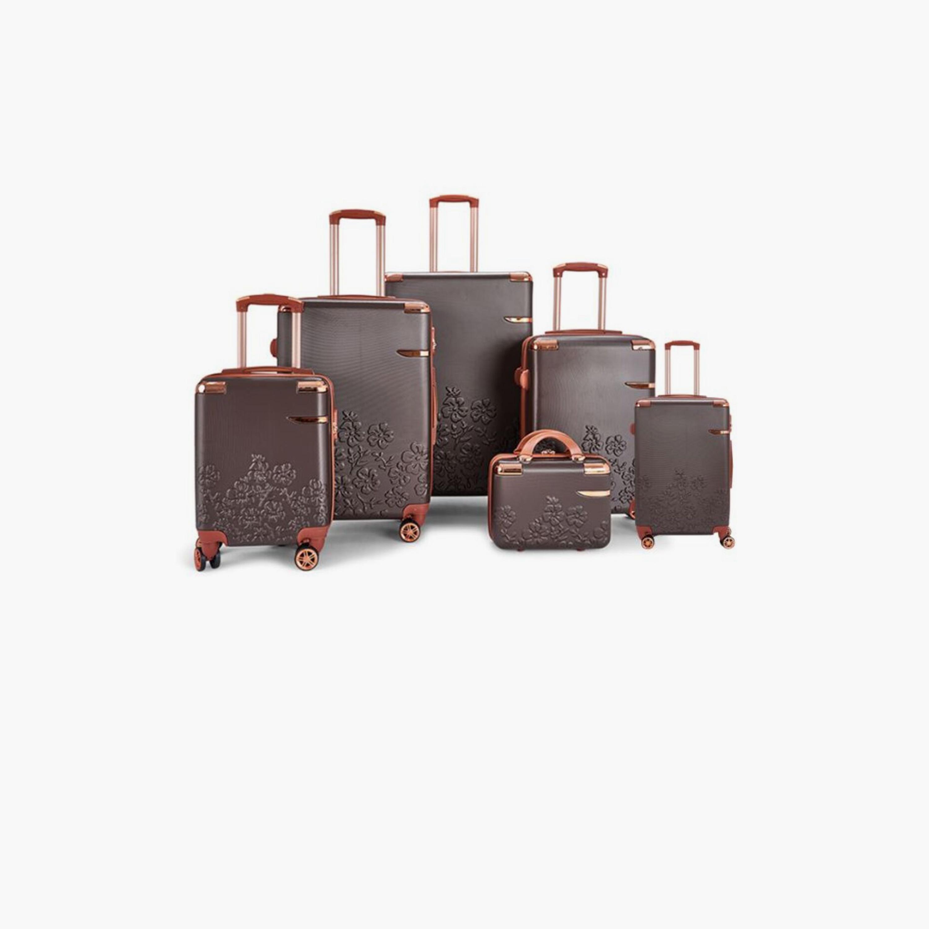 LIMRA Set of 6 ABS Hard Sided 4-Wheeler Spinner Luggage with Combination Lock-travel-luggagesandbags-luggage-image-1