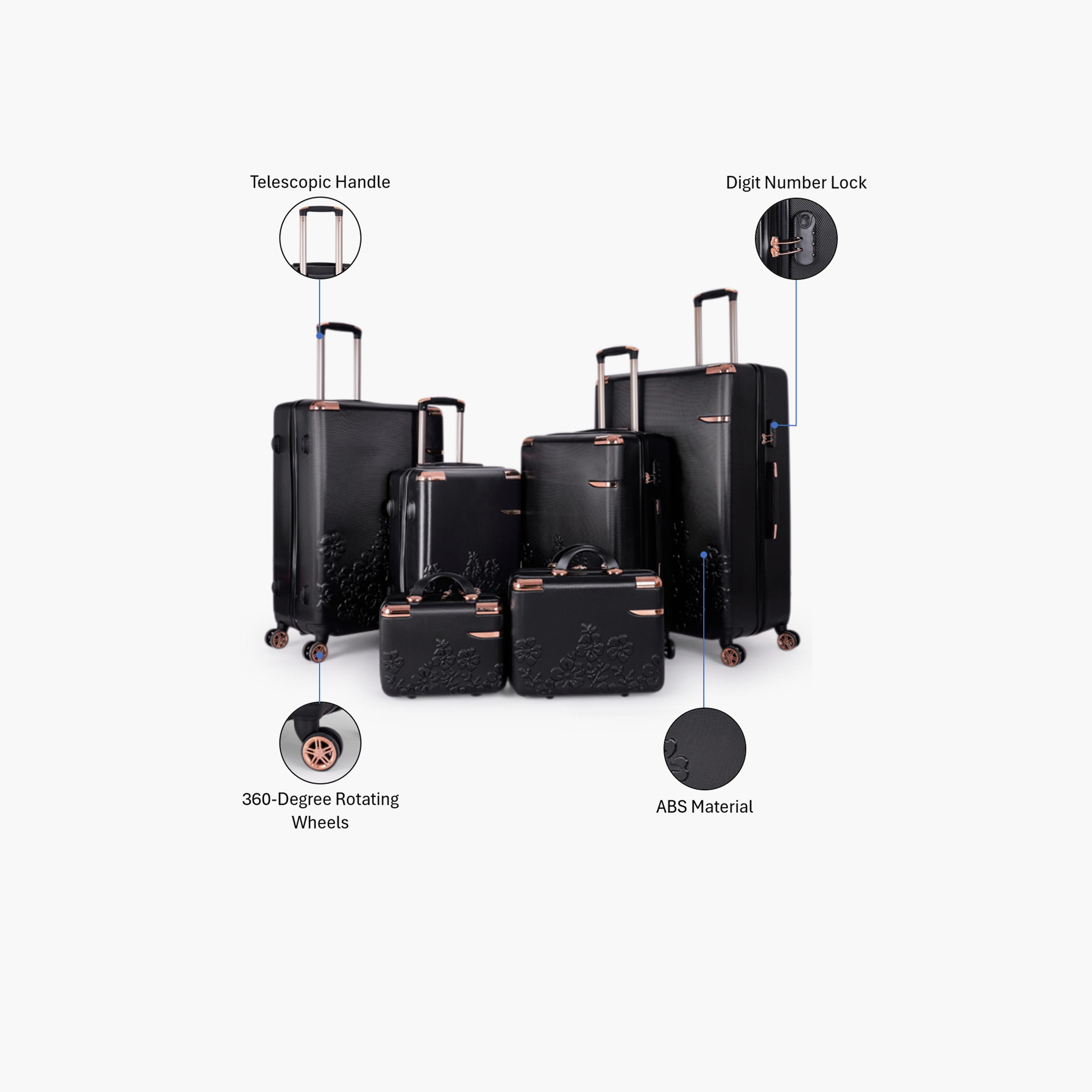 LIMRA Set of 6 ABS Hard Sided 4-Wheeler Spinner Luggage with Combination Lock-travel-luggagesandbags-luggage-image-2