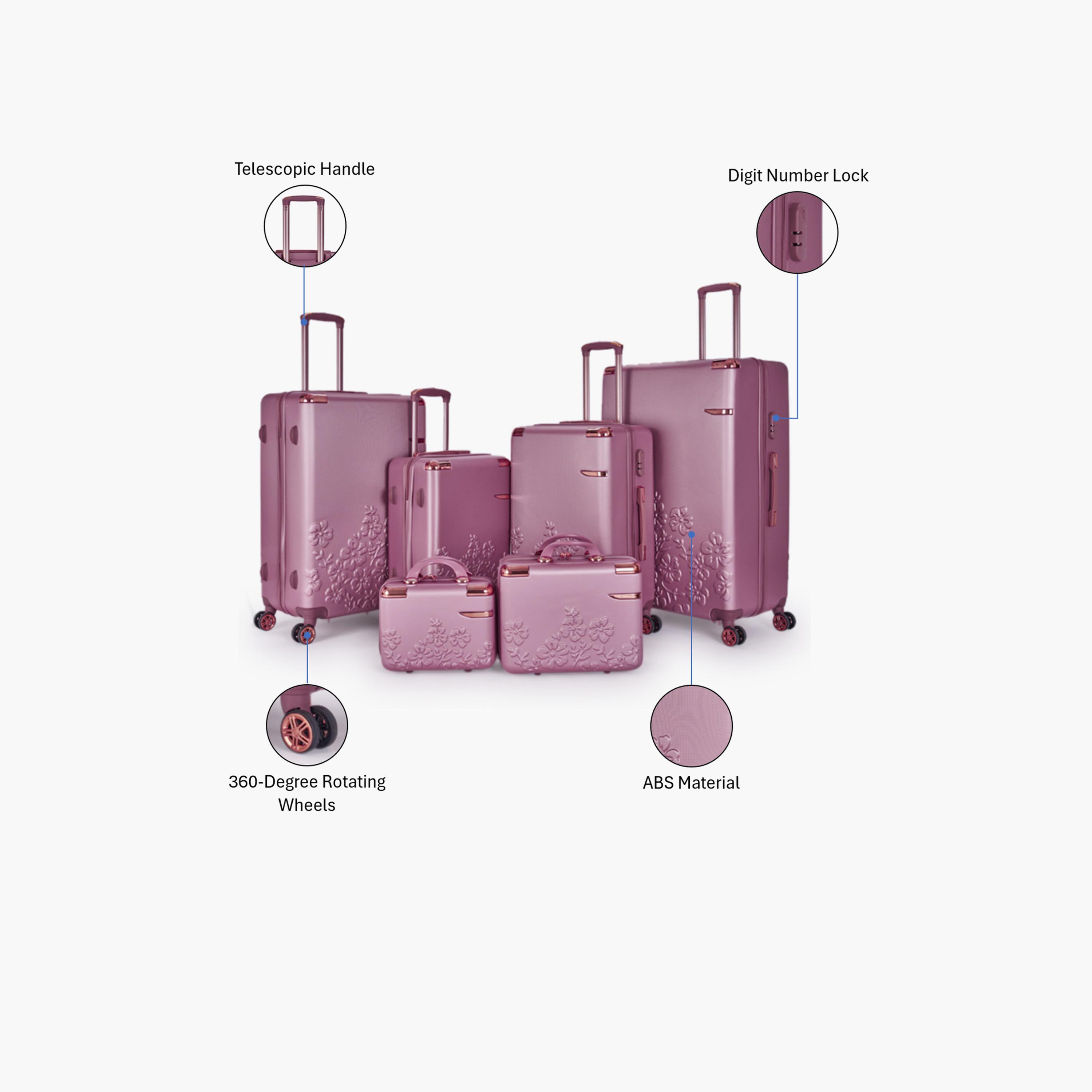 LIMRA Set of 6 ABS Hard Sided 4-Wheeler Spinner Luggage with Combination Lock-travel-luggagesandbags-luggage-image-2