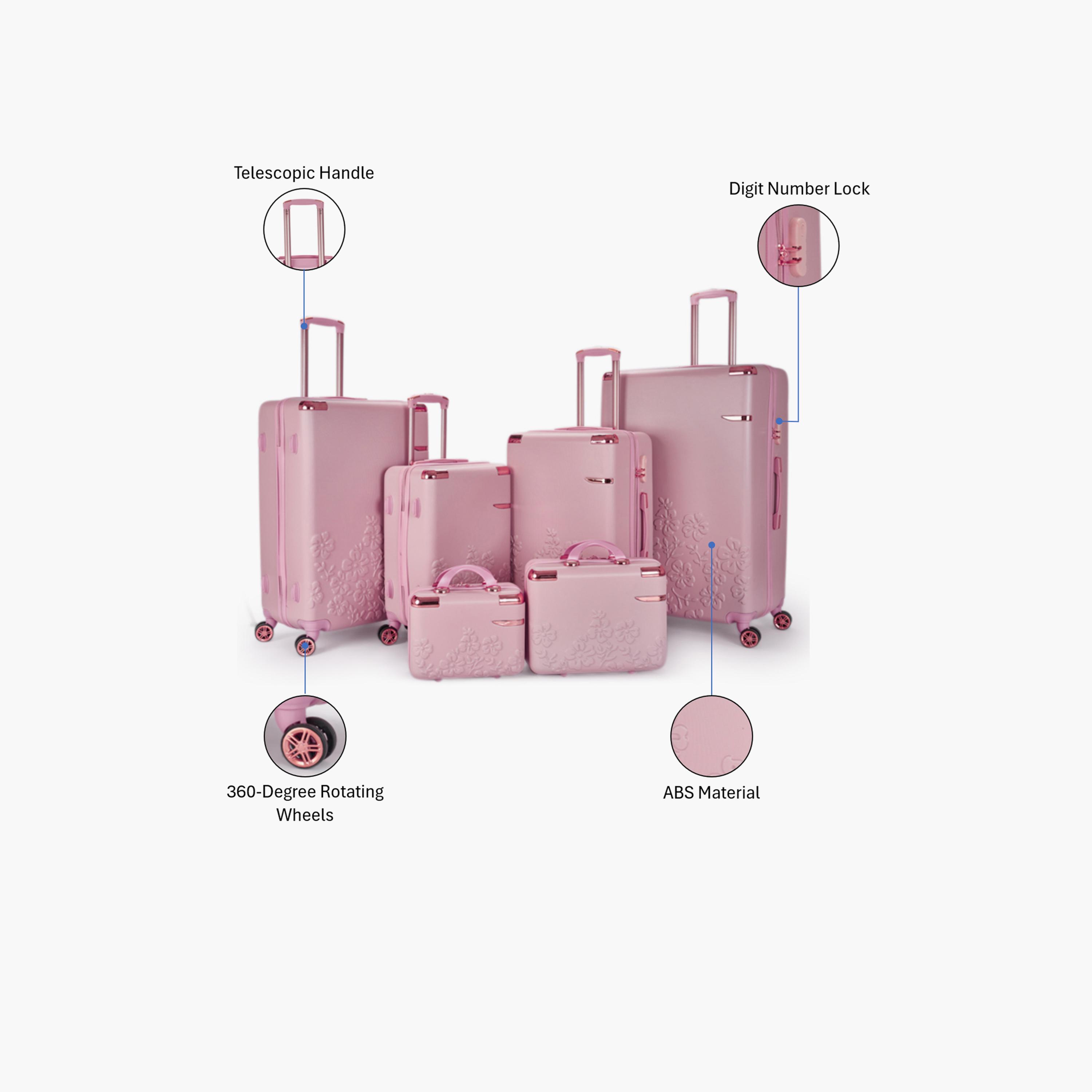 LIMRA Set of 6 ABS Hard Sided 4-Wheeler Spinner Luggage with Combination Lock-travel-luggagesandbags-luggage-image-2