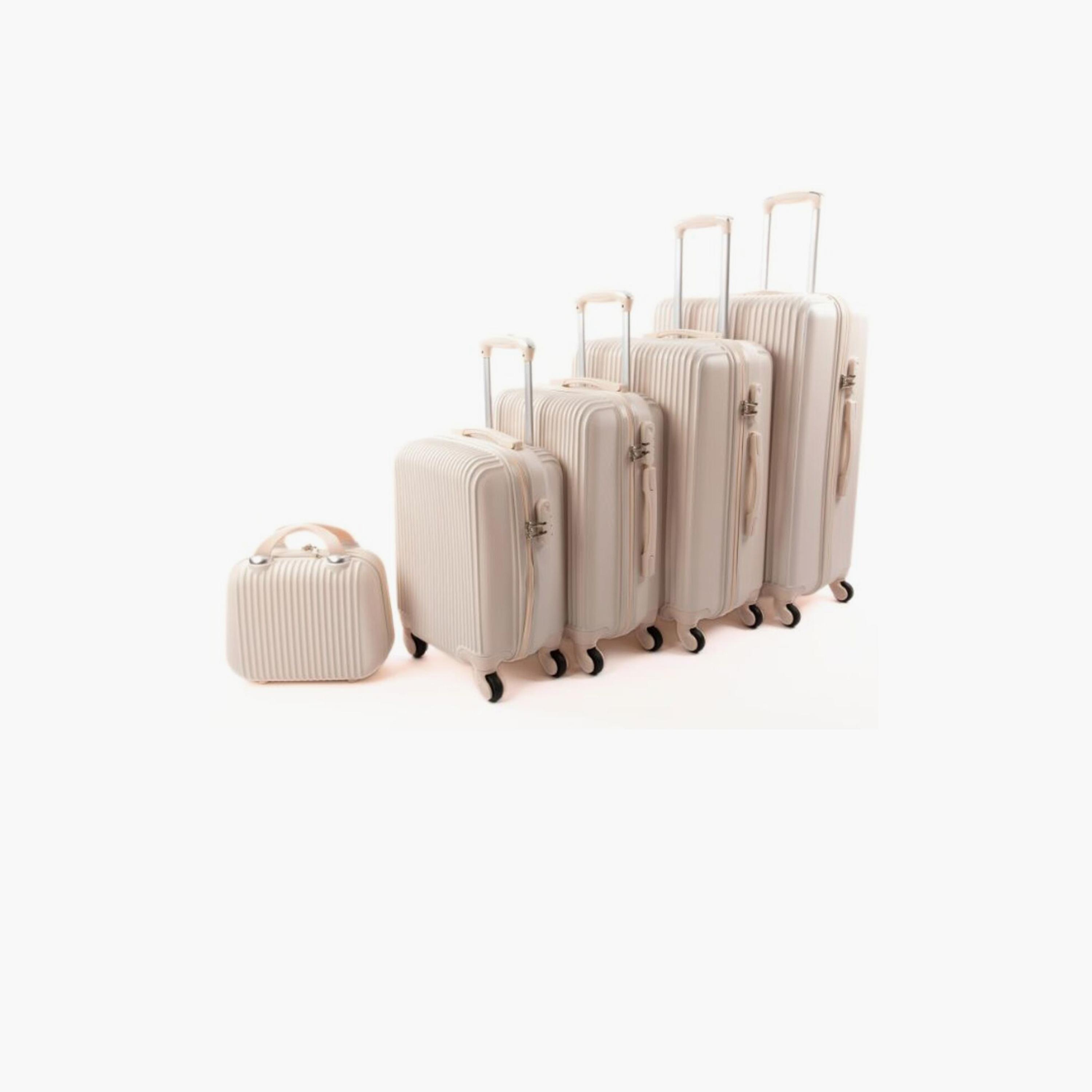 LIMRA Set of 5 ABS Hard Sided 4-Wheeler Spinner Luggage with Combination Lock-travel-luggagesandbags-luggage-image-1