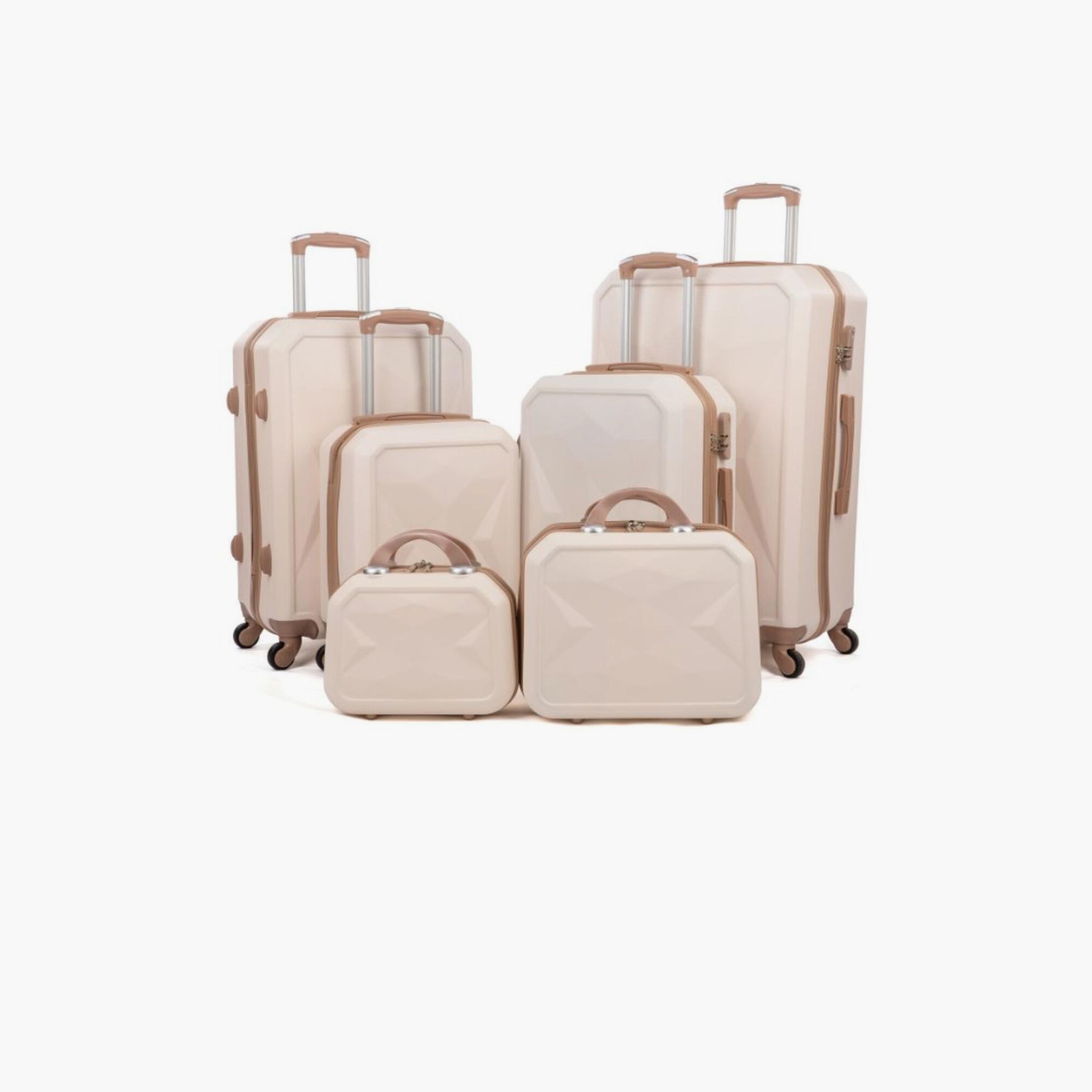 LIMRA Set of 6 ABS Hard Sided 4-Wheeler Spinner Luggage with Combination Lock-travel-luggagesandbags-luggage-image-1