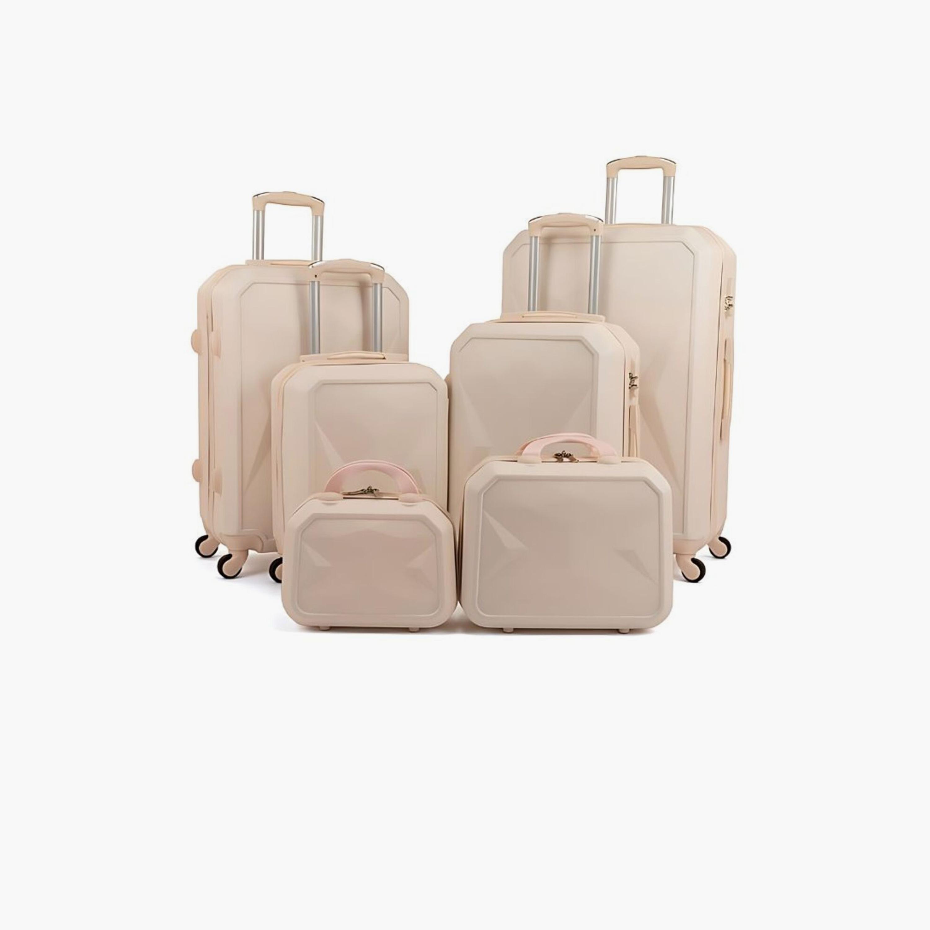 LIMRA Set of 6 ABS Hard Sided 4-Wheeler Spinner Luggage with Combination Lock-travel-luggagesandbags-luggage-image-1