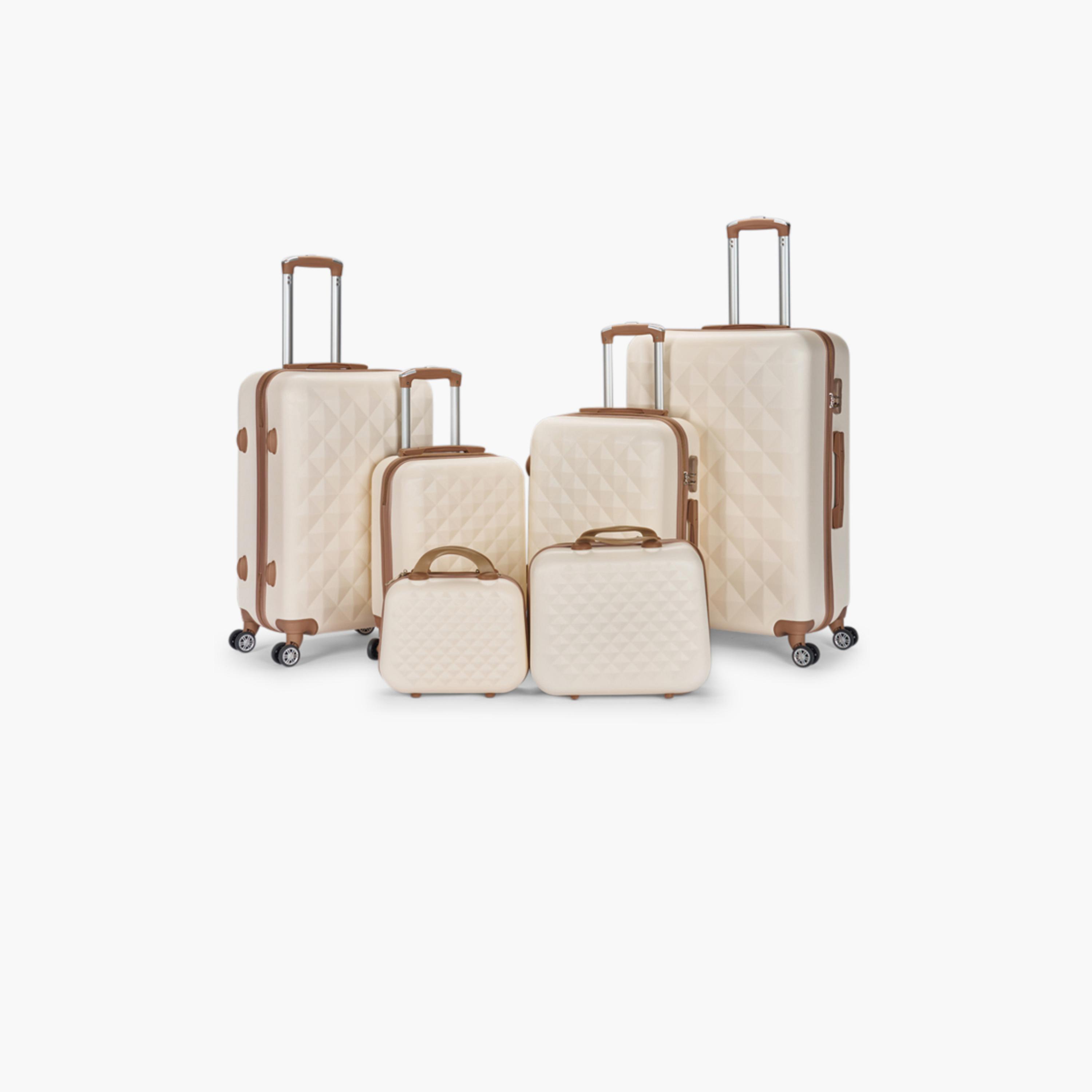 LIMRA Set of 6 ABS Hard Sided 4-Wheeler Spinner Luggage with Combination Lock-travel-luggagesandbags-luggage-image-1