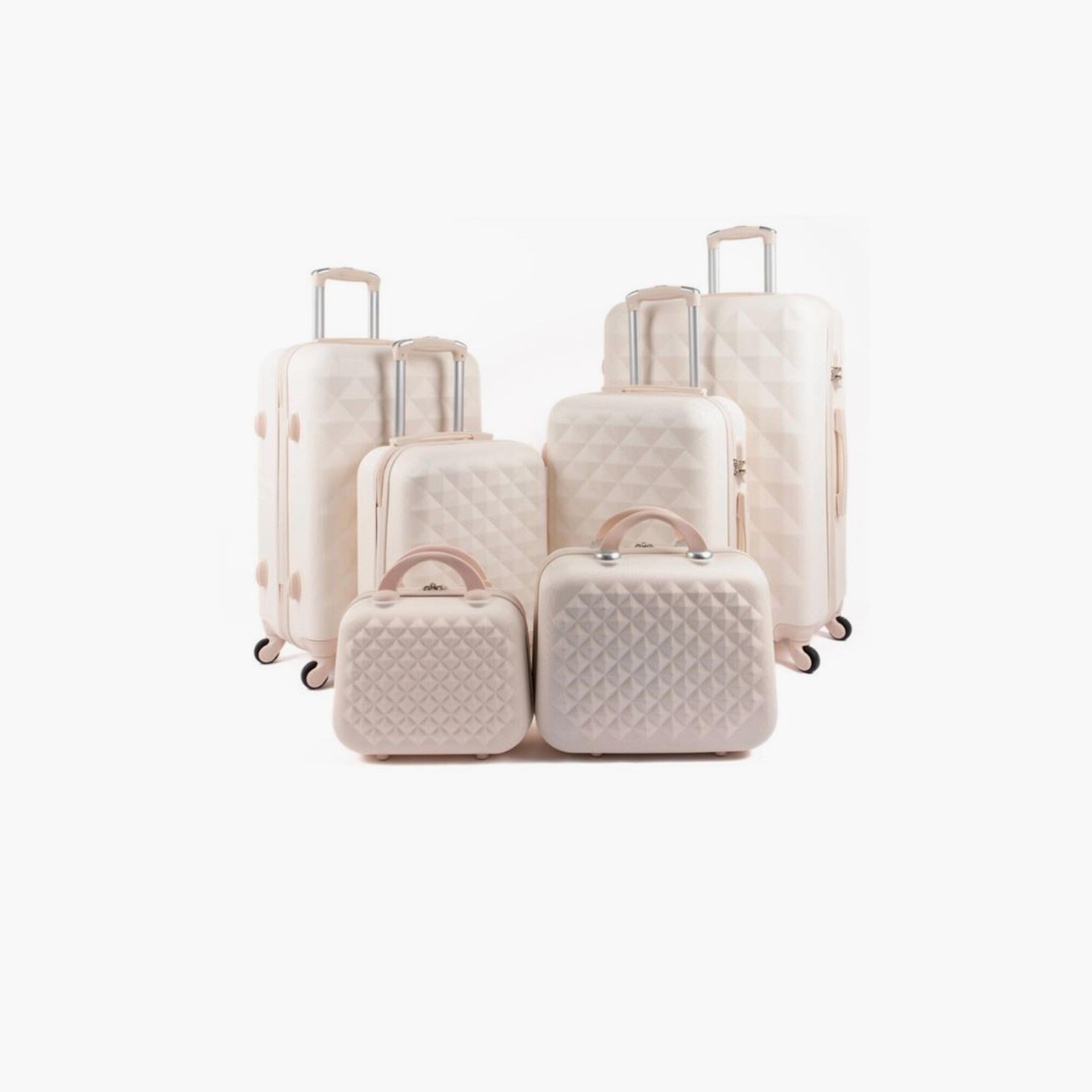 LIMRA Set of 6 ABS Hard Sided 4-Wheeler Spinner Luggage with Combination Lock-travel-luggagesandbags-luggage-image-1