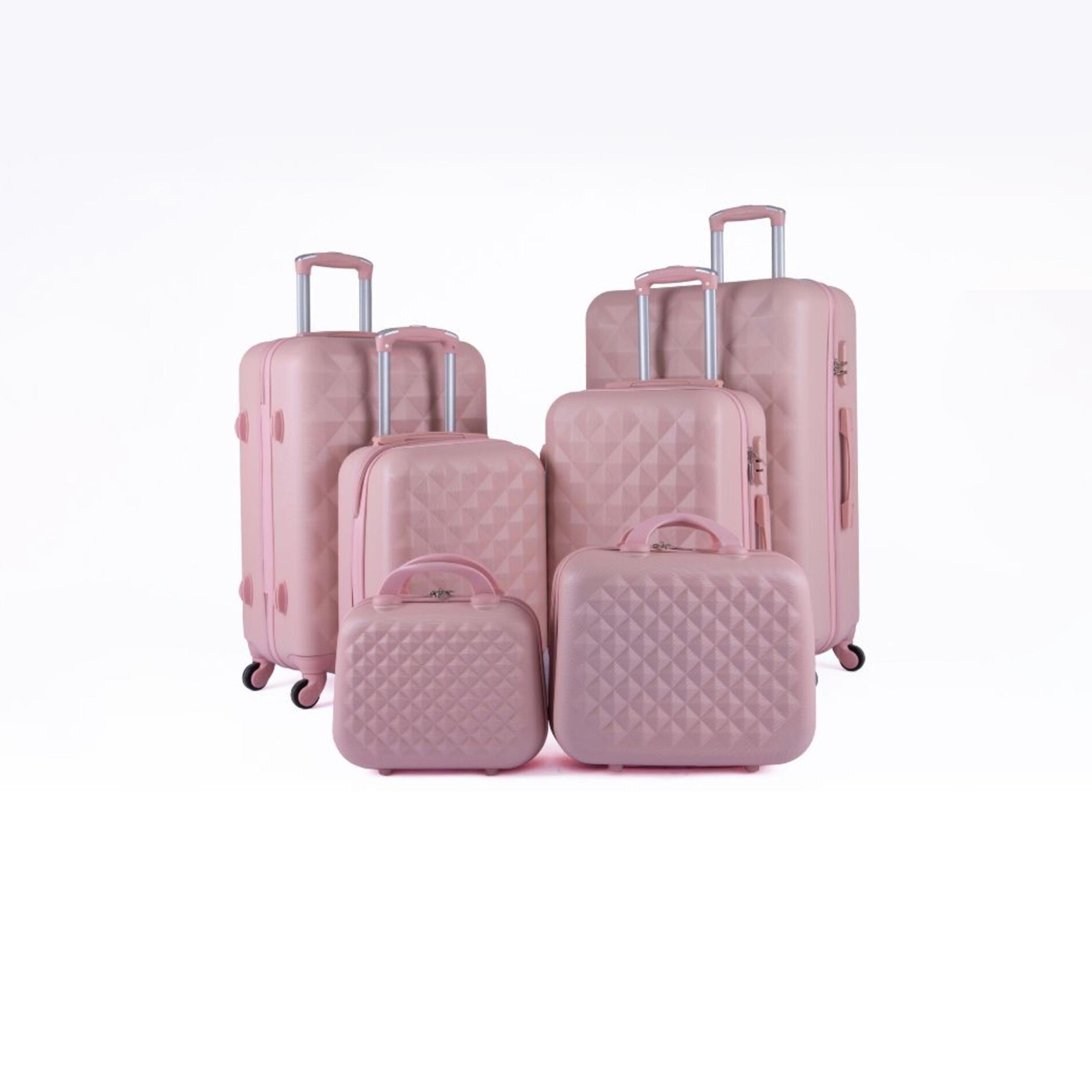 LIMRA Set of 6 ABS Hard Sided 4-Wheeler Spinner Luggage with Combination Lock-travel-luggagesandbags-luggage-image-1