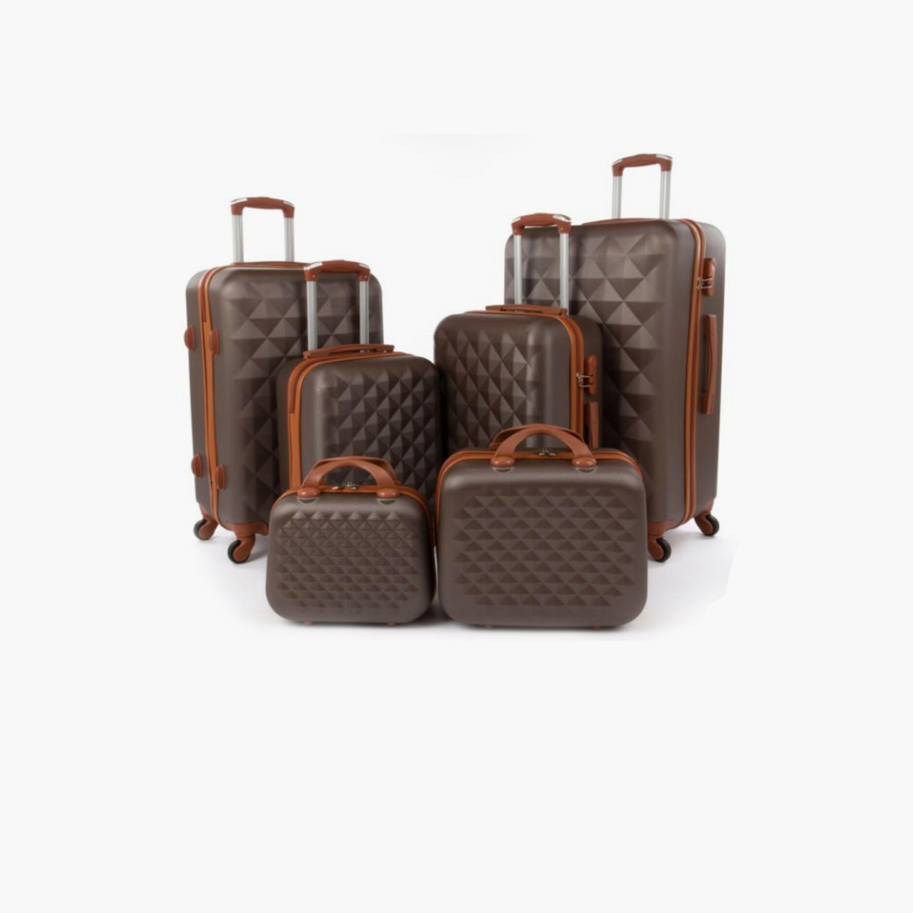 LIMRA Set of 6 ABS Hard Sided 4-Wheeler Spinner Luggage with Combination Lock-travel-luggagesandbags-luggage-image-1