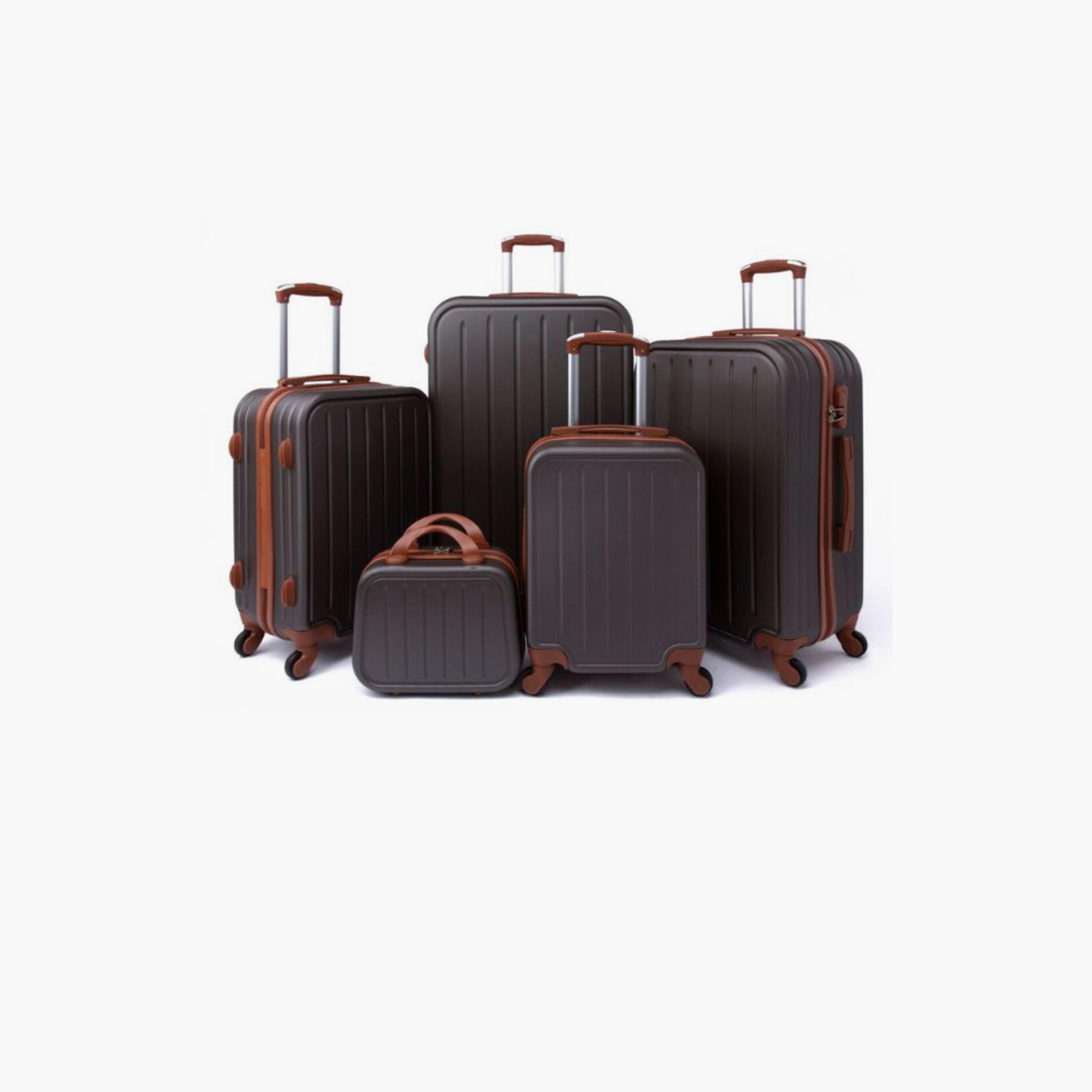 LIMRA Set of 5 ABS Hard Sided 4-Wheeler Spinner Luggage with Combination Lock-travel-luggagesandbags-luggage-image-1