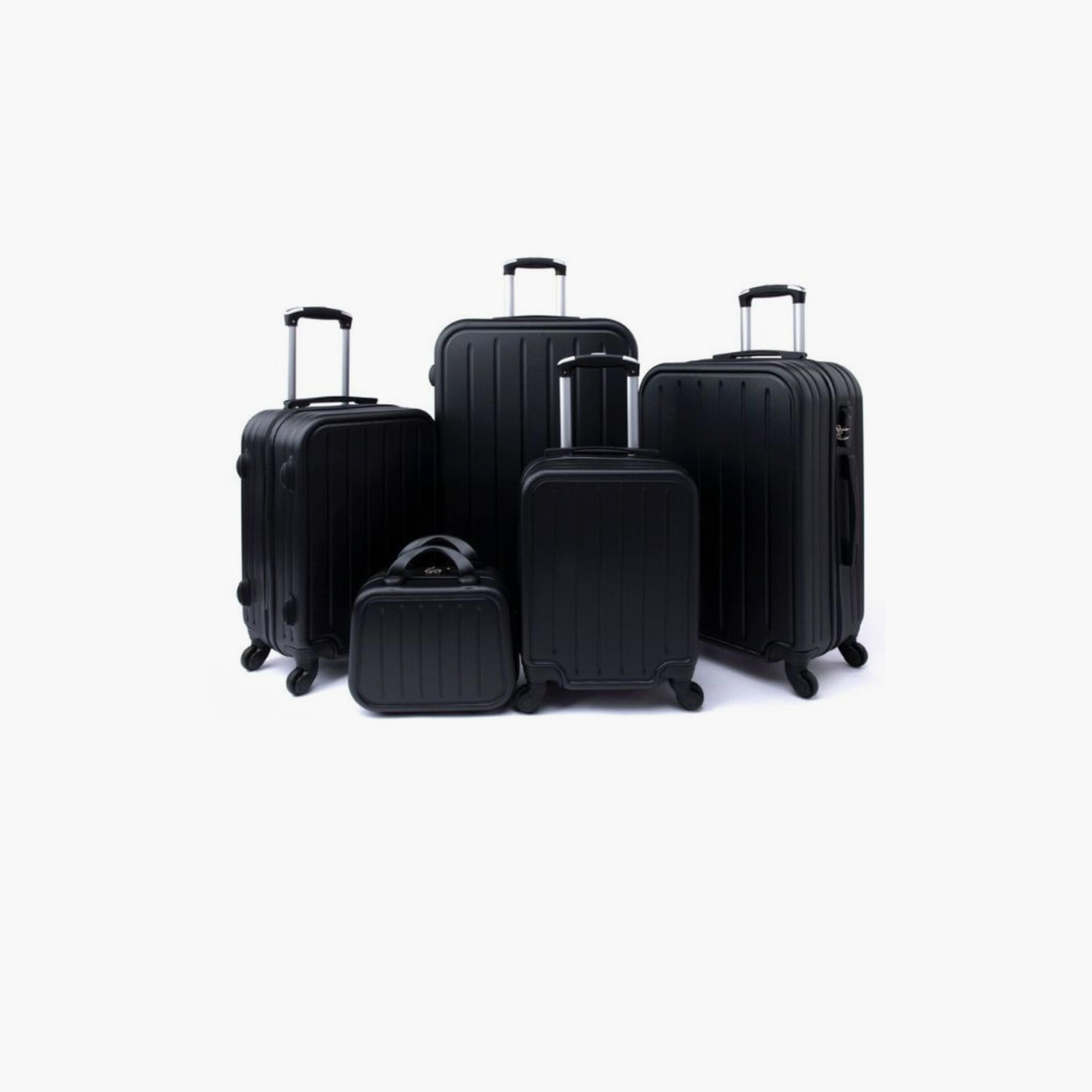 LIMRA Set of 5 ABS Hard Sided 4-Wheeler Spinner Luggage with Combination Lock-travel-luggagesandbags-luggage-image-1