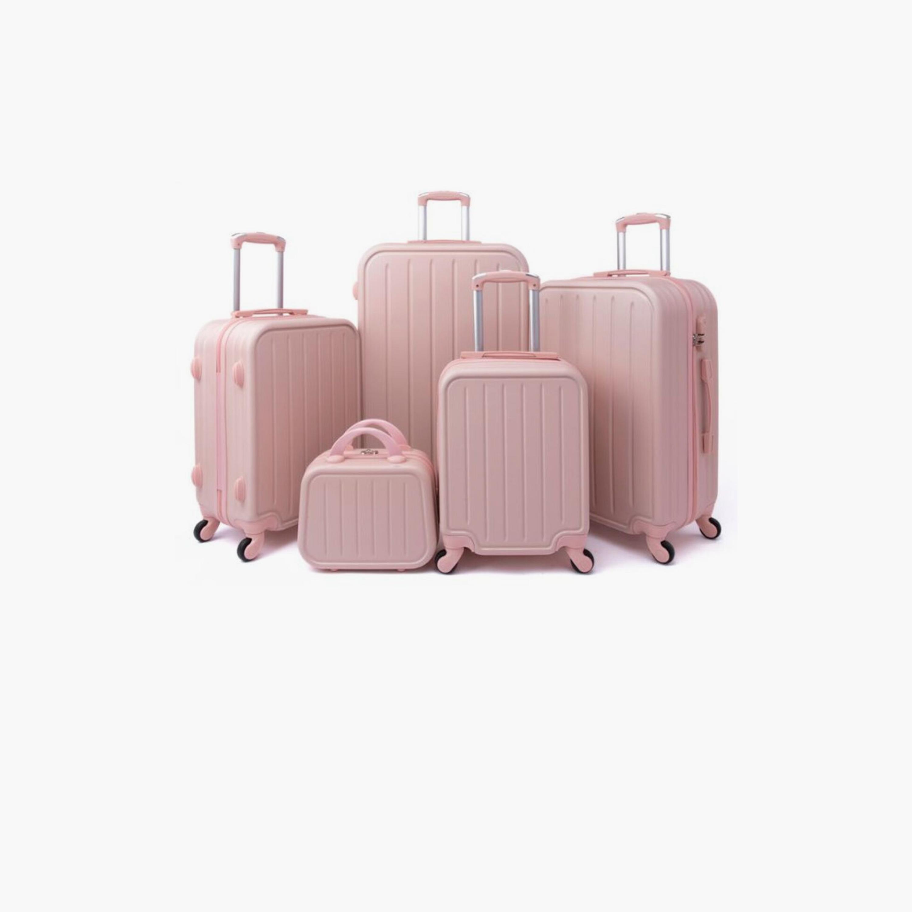 LIMRA Set of 5 ABS Hard Sided 4-Wheeler Spinner Luggage with Combination Lock-travel-luggagesandbags-luggage-image-1
