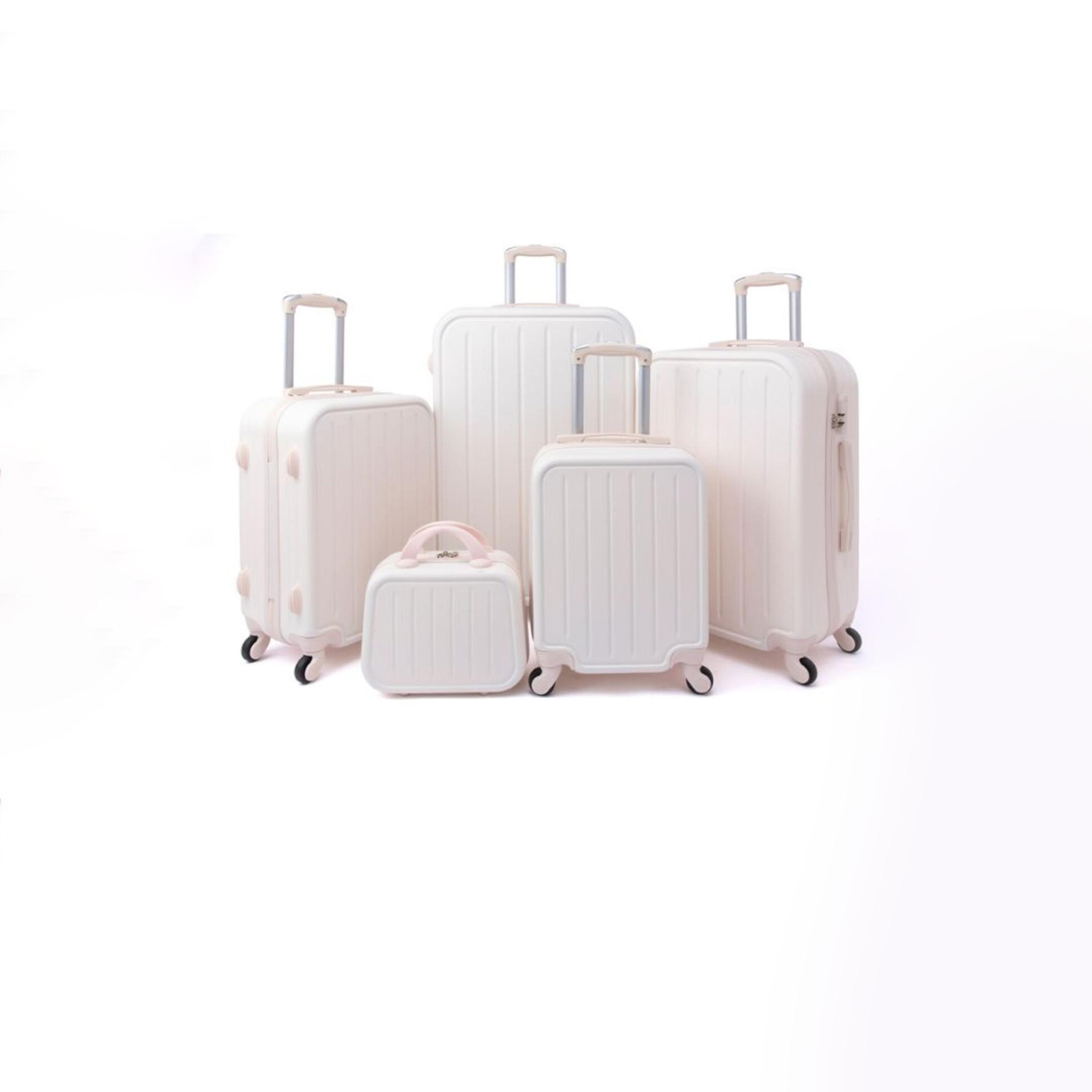 LIMRA Set of 5 ABS Hard Sided 4-Wheeler Spinner Luggage with Combination Lock-travel-luggagesandbags-luggage-image-1