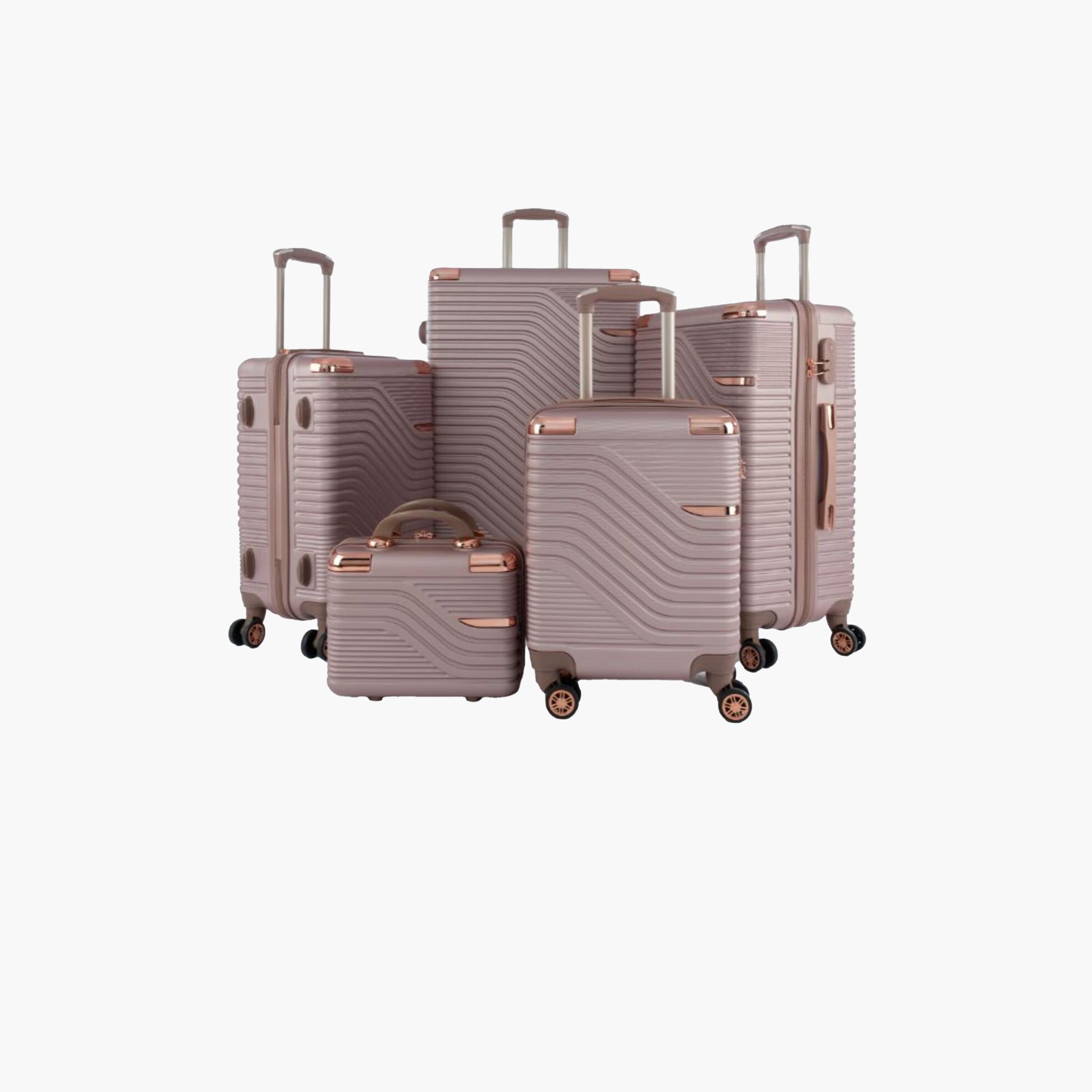 LIMRA Set of 5 ABS Hard Sided 4-Wheeler Spinner Luggage with Combination Lock-travel-luggagesandbags-luggage-image-1