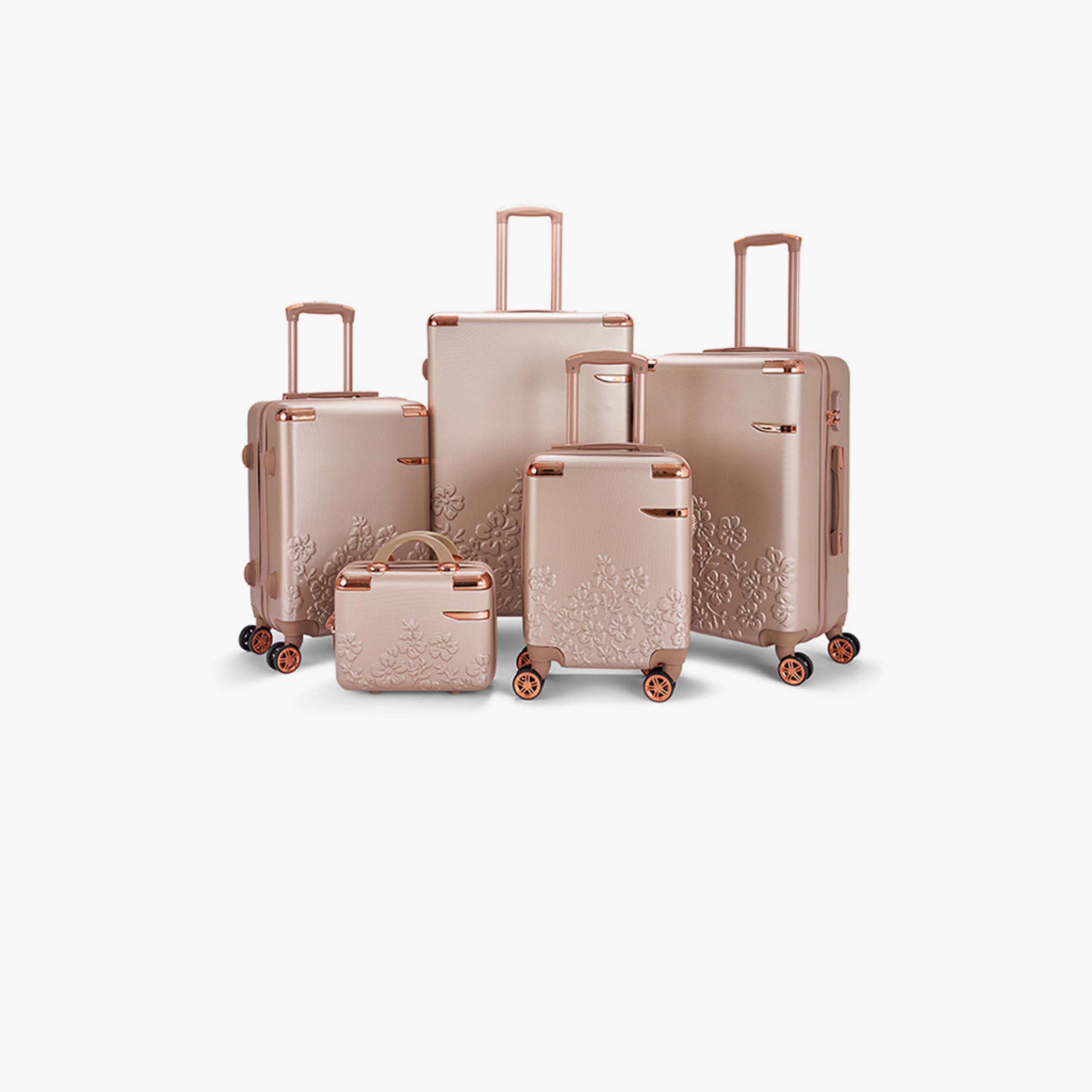 LIMRA Set of 5 ABS Hard Sided 4-Wheeler Spinner Luggage with Combination Lock-travel-luggagesandbags-luggage-image-1