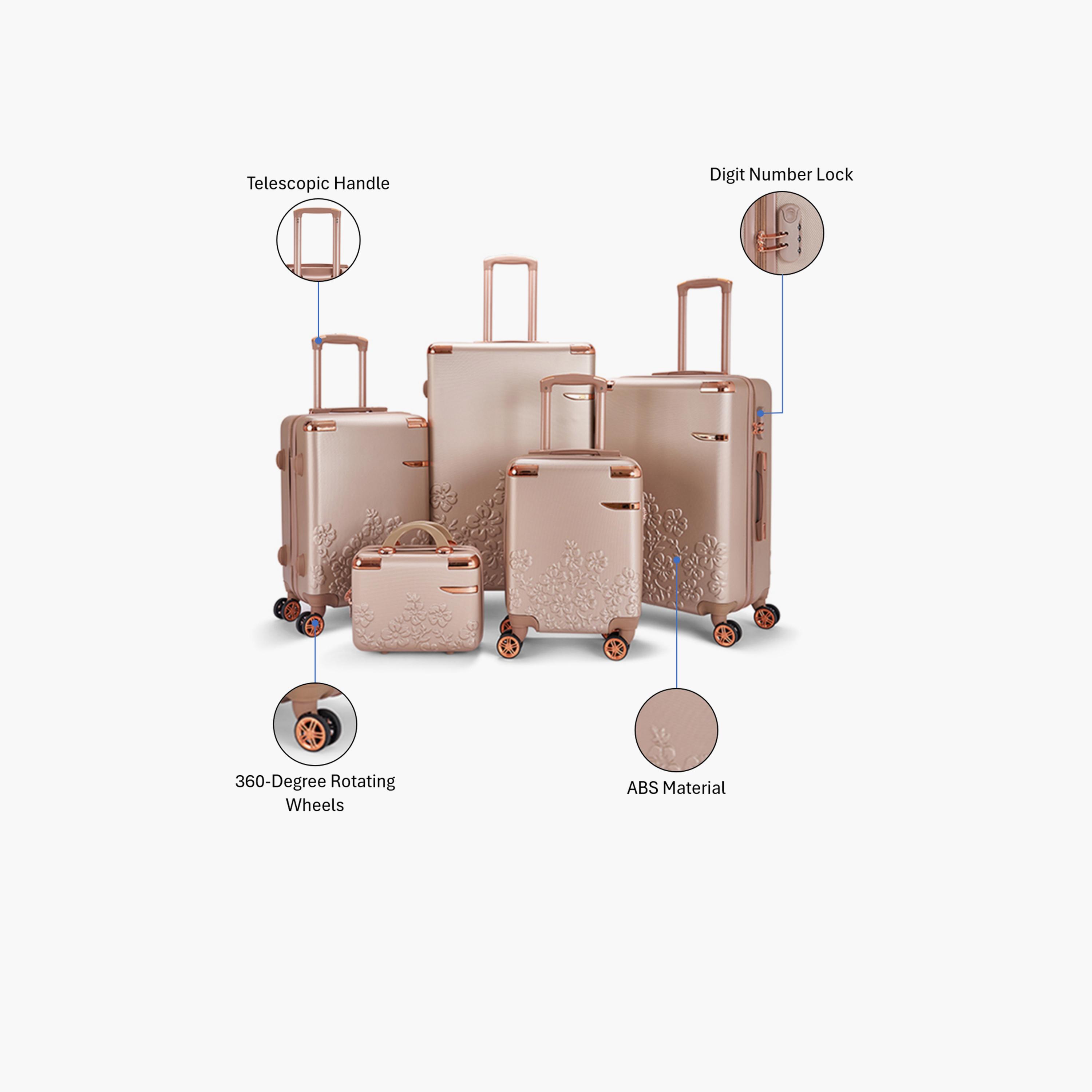 LIMRA Set of 5 ABS Hard Sided 4-Wheeler Spinner Luggage with Combination Lock-travel-luggagesandbags-luggage-image-2