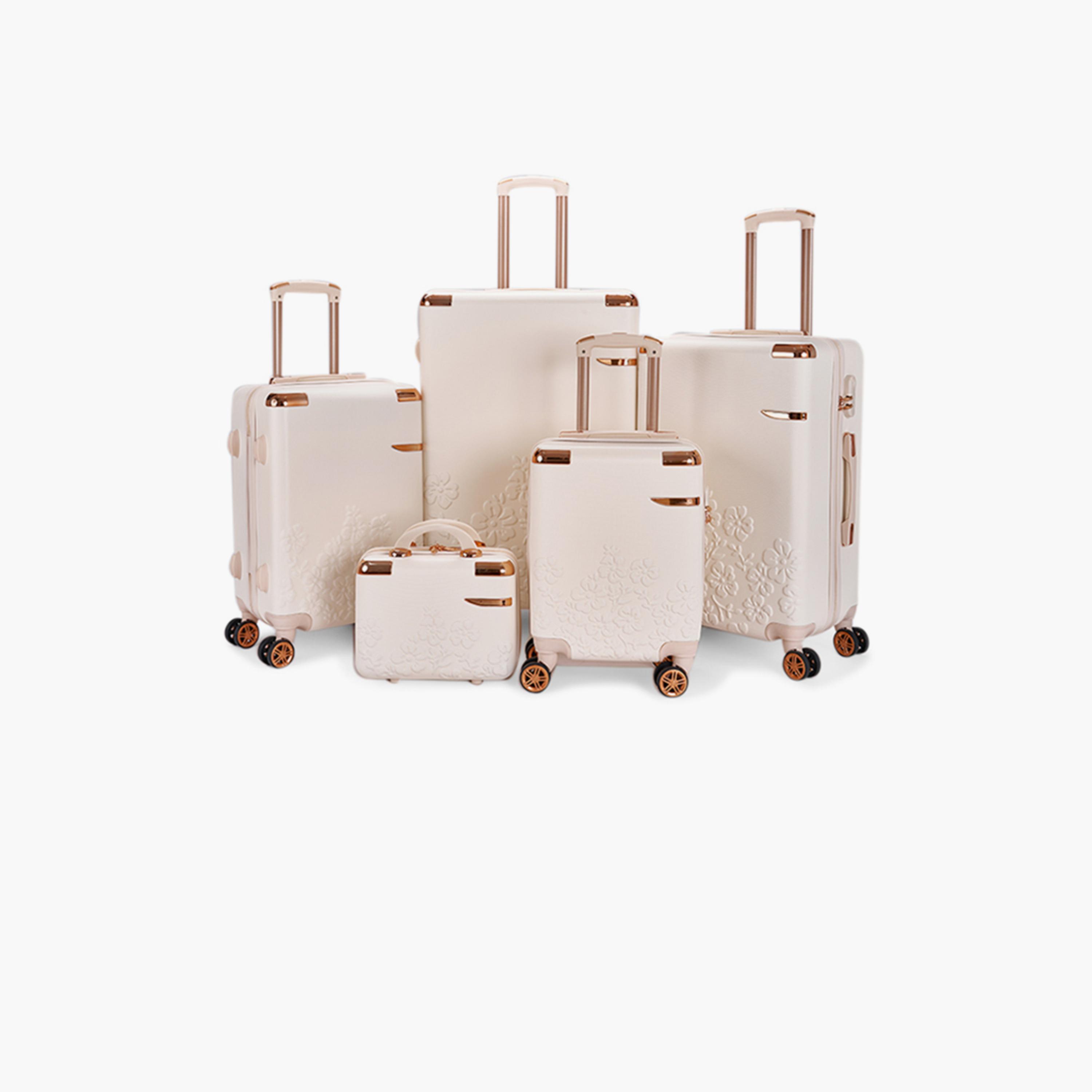 LIMRA Set of 5 ABS Hard Sided 4-Wheeler Spinner Luggage with Combination Lock-travel-luggagesandbags-luggage-image-1