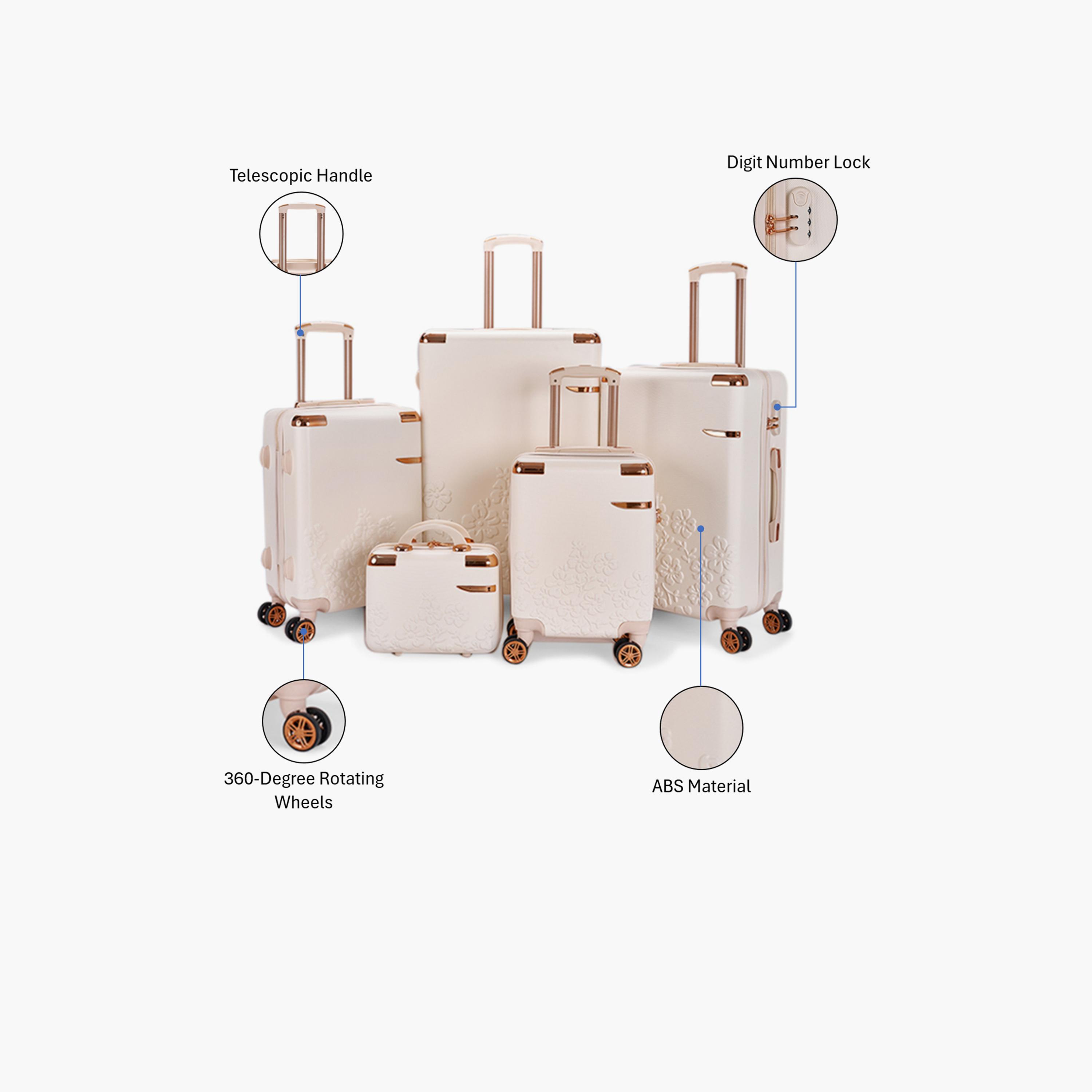 LIMRA Set of 5 ABS Hard Sided 4-Wheeler Spinner Luggage with Combination Lock-travel-luggagesandbags-luggage-image-2