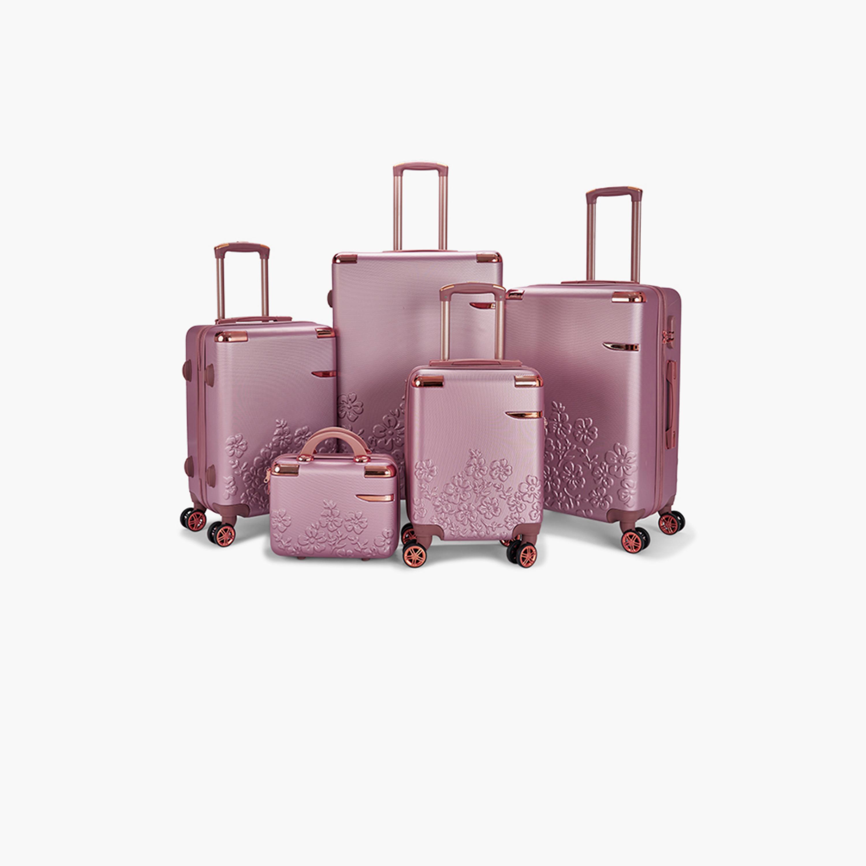 LIMRA Set of 5 ABS Hard Sided 4-Wheeler Spinner Luggage with Combination Lock-travel-luggagesandbags-luggage-image-1