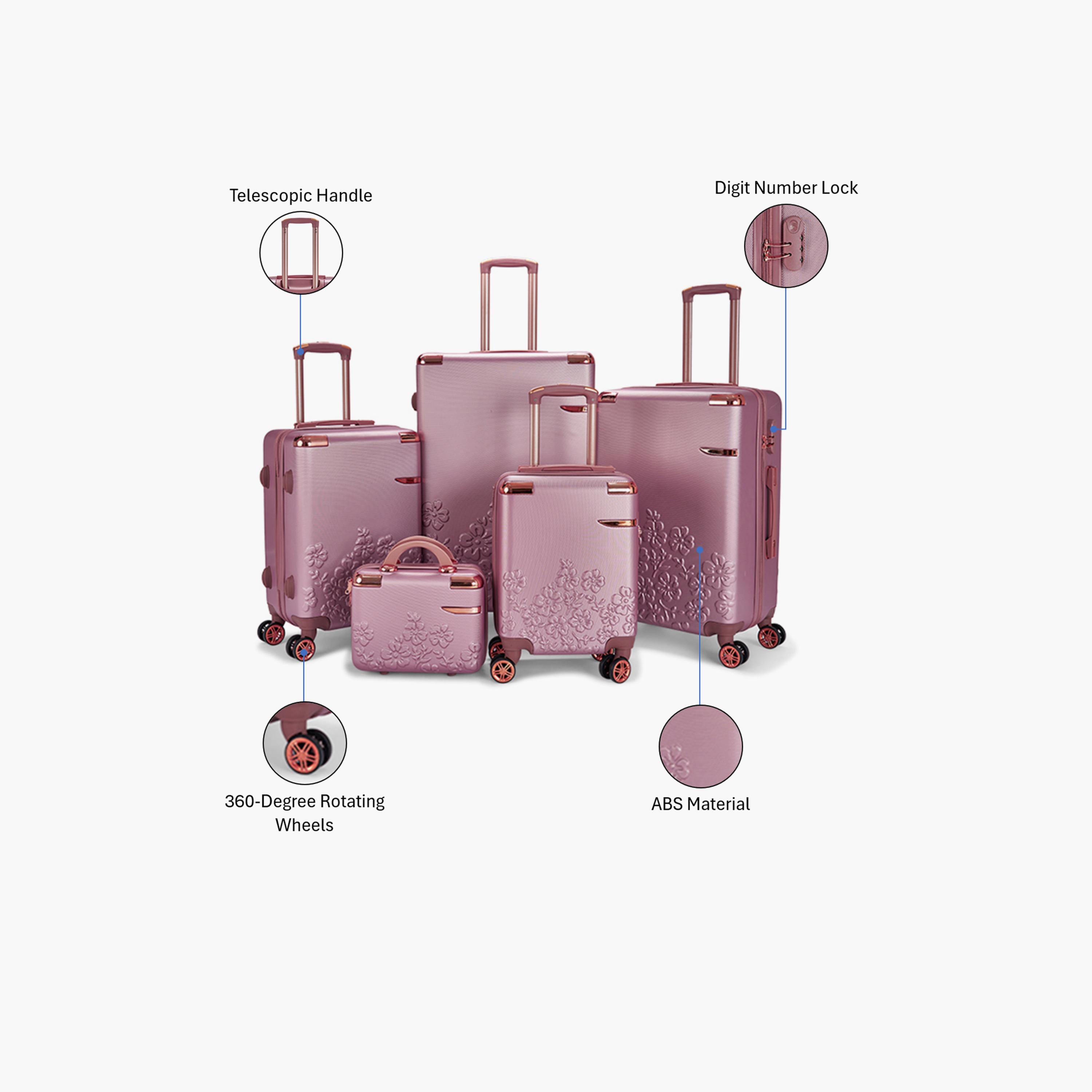 LIMRA Set of 5 ABS Hard Sided 4-Wheeler Spinner Luggage with Combination Lock-travel-luggagesandbags-luggage-image-2
