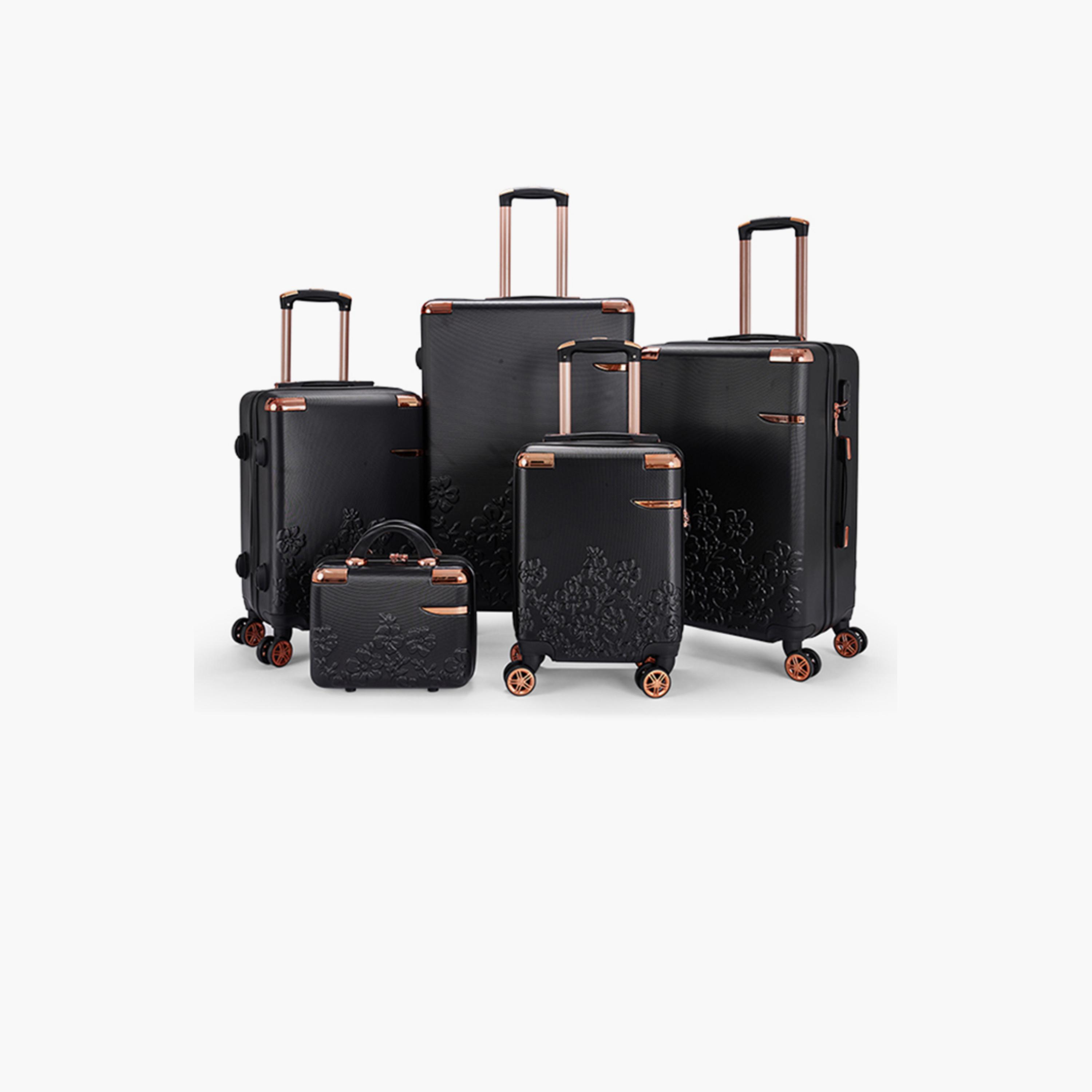 LIMRA Set of 5 ABS Hard Sided 4-Wheeler Spinner Luggage with Combination Lock-travel-luggagesandbags-luggage-image-1