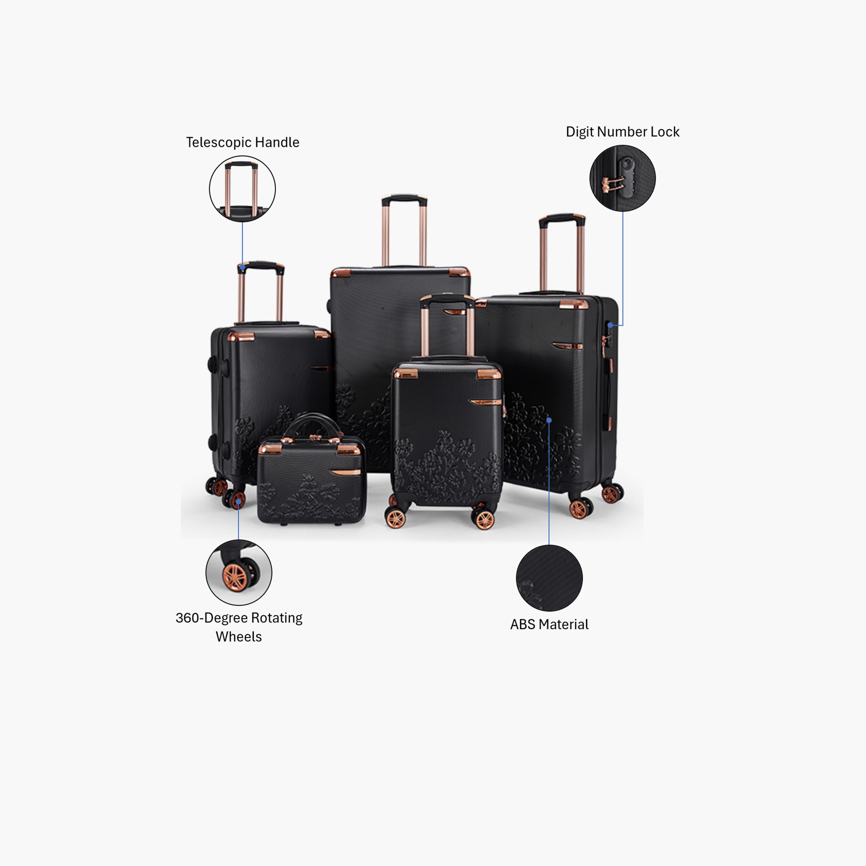LIMRA Set of 5 ABS Hard Sided 4-Wheeler Spinner Luggage with Combination Lock-travel-luggagesandbags-luggage-image-2