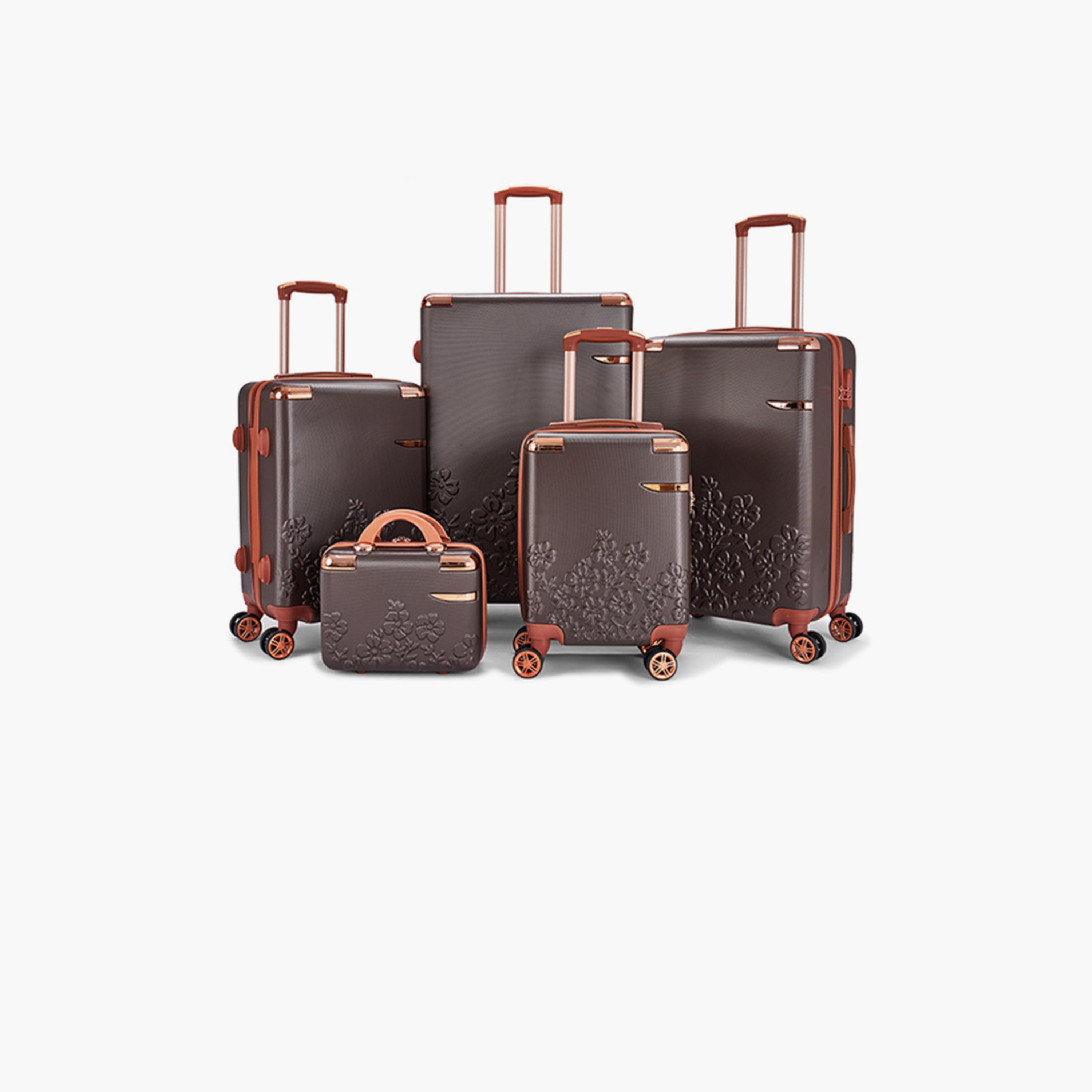 LIMRA Set of 5 ABS Hard Sided 4-Wheeler Spinner Luggage with Combination Lock-travel-luggagesandbags-luggage-image-1