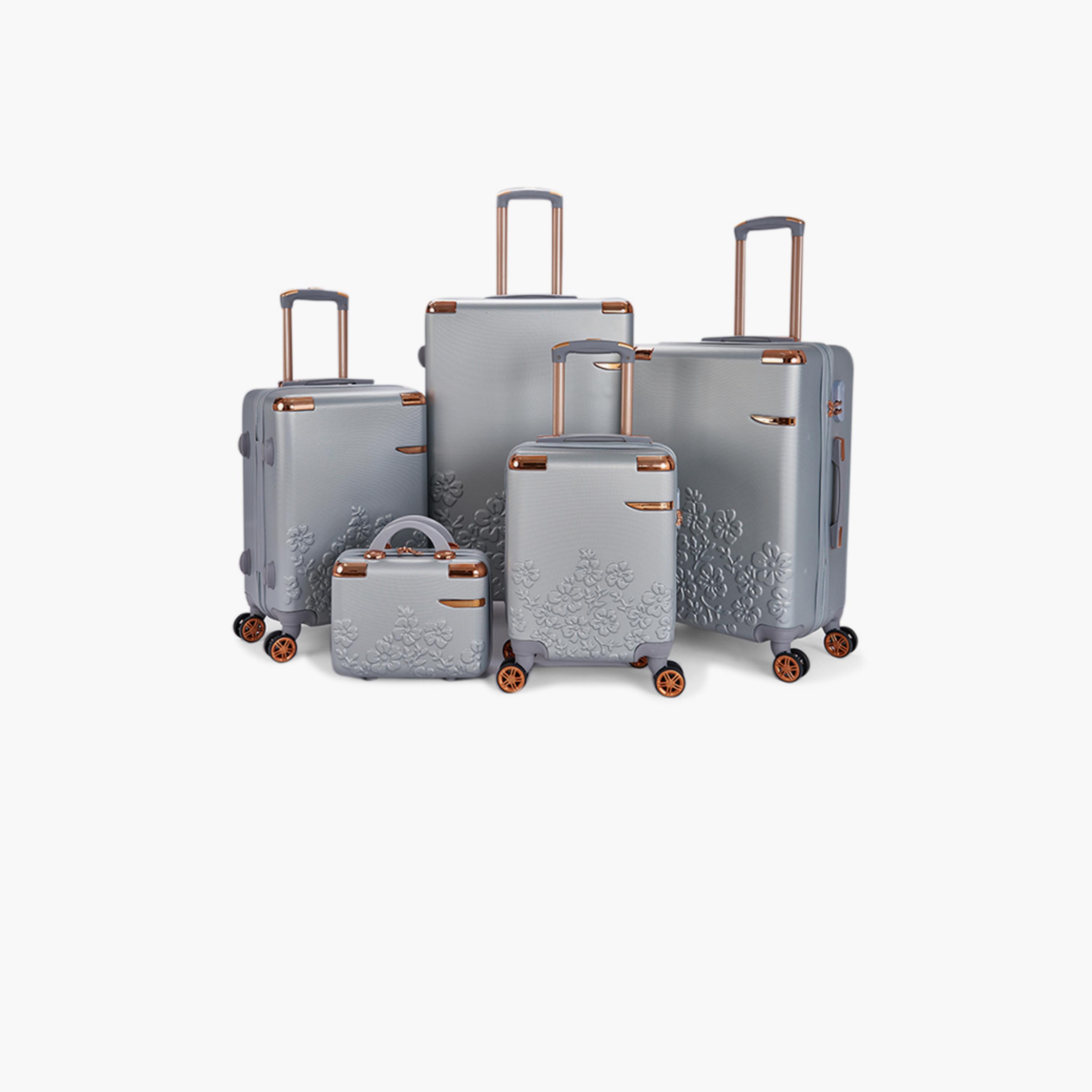 LIMRA Set of 5 ABS Hard Sided 4-Wheeler Spinner Luggage with Combination Lock-travel-luggagesandbags-luggage-image-1