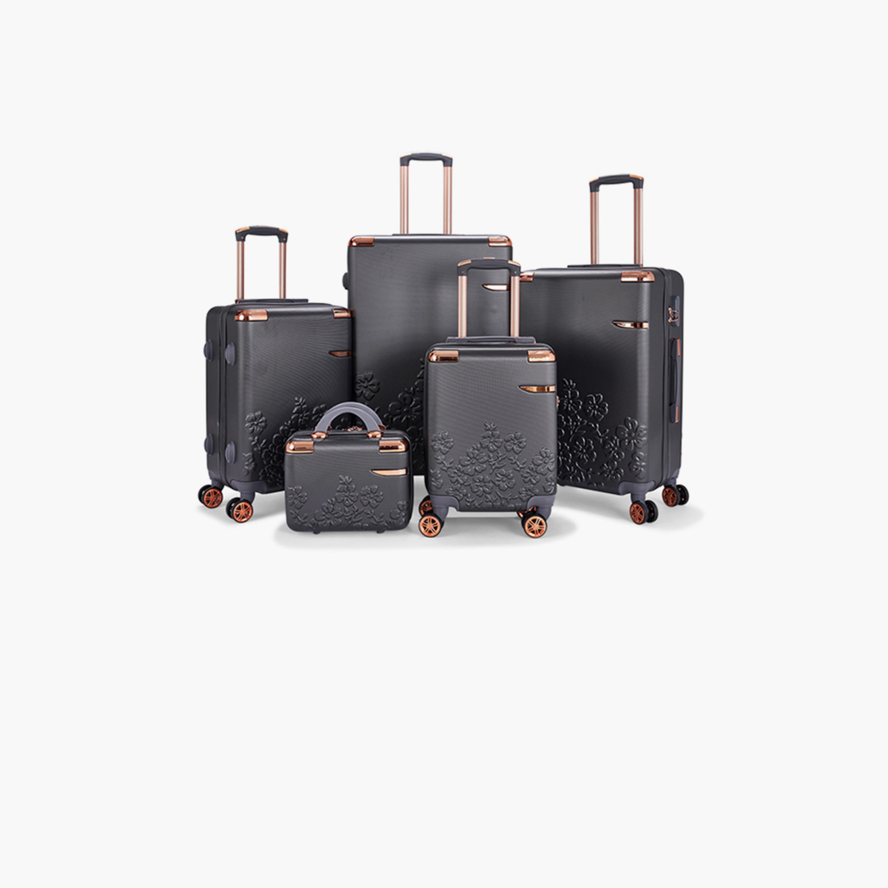LIMRA Set of 5 ABS Hard Sided 4-Wheeler Spinner Luggage with Combination Lock-travel-luggagesandbags-luggage-image-1