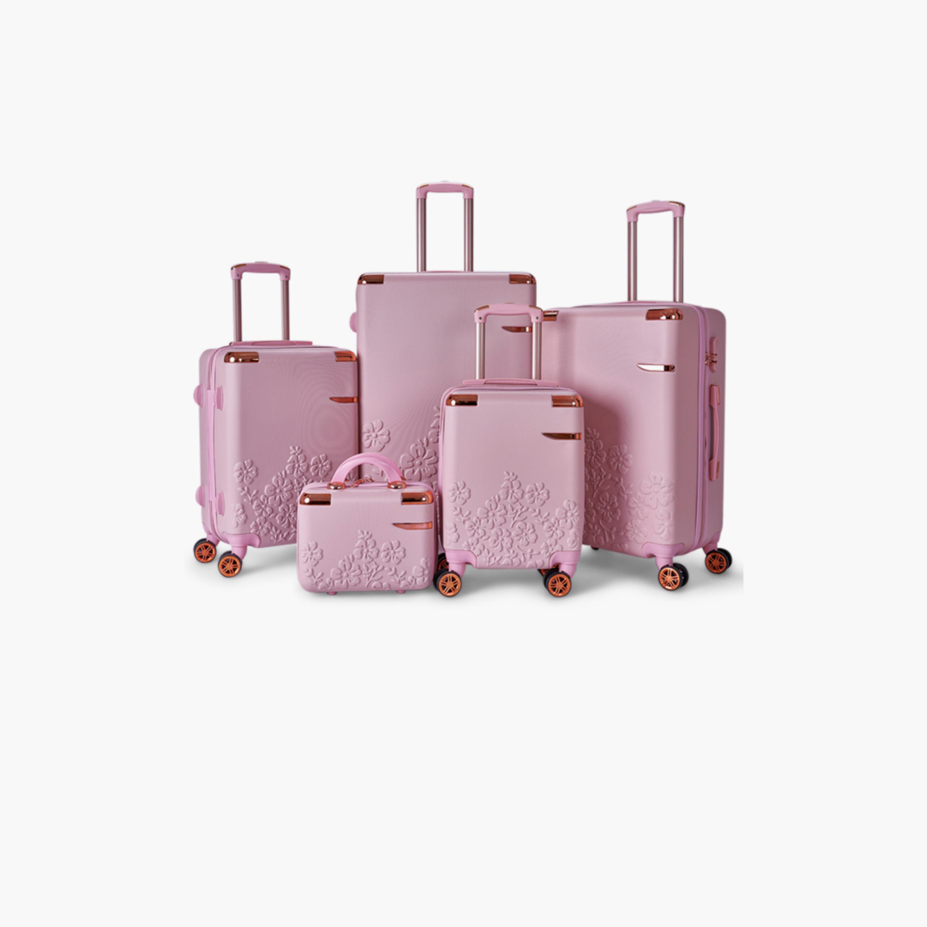LIMRA Set of 5 ABS Hard Sided 4-Wheeler Spinner Luggage with Combination Lock-travel-luggagesandbags-luggage-image-1