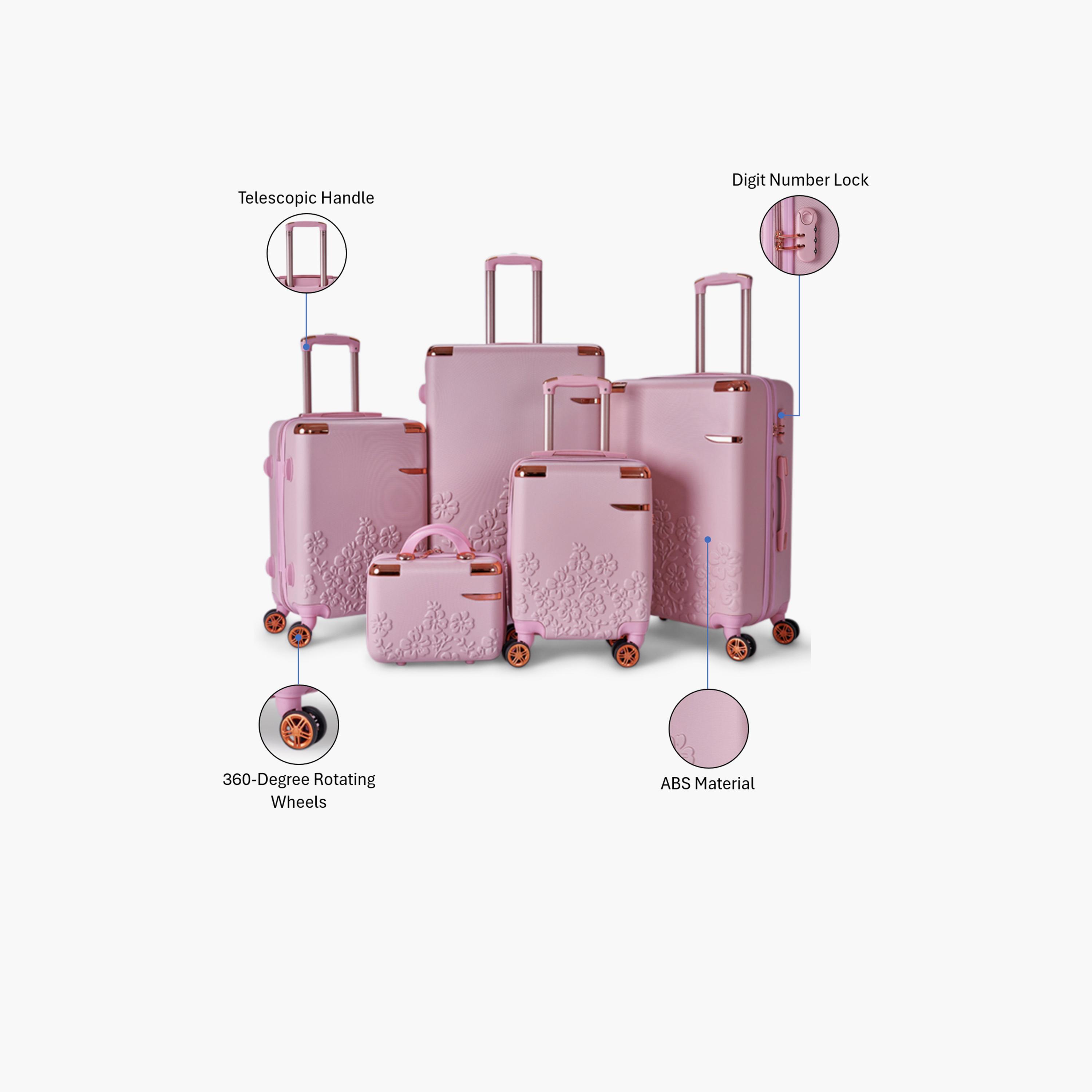 LIMRA Set of 5 ABS Hard Sided 4-Wheeler Spinner Luggage with Combination Lock-travel-luggagesandbags-luggage-image-2