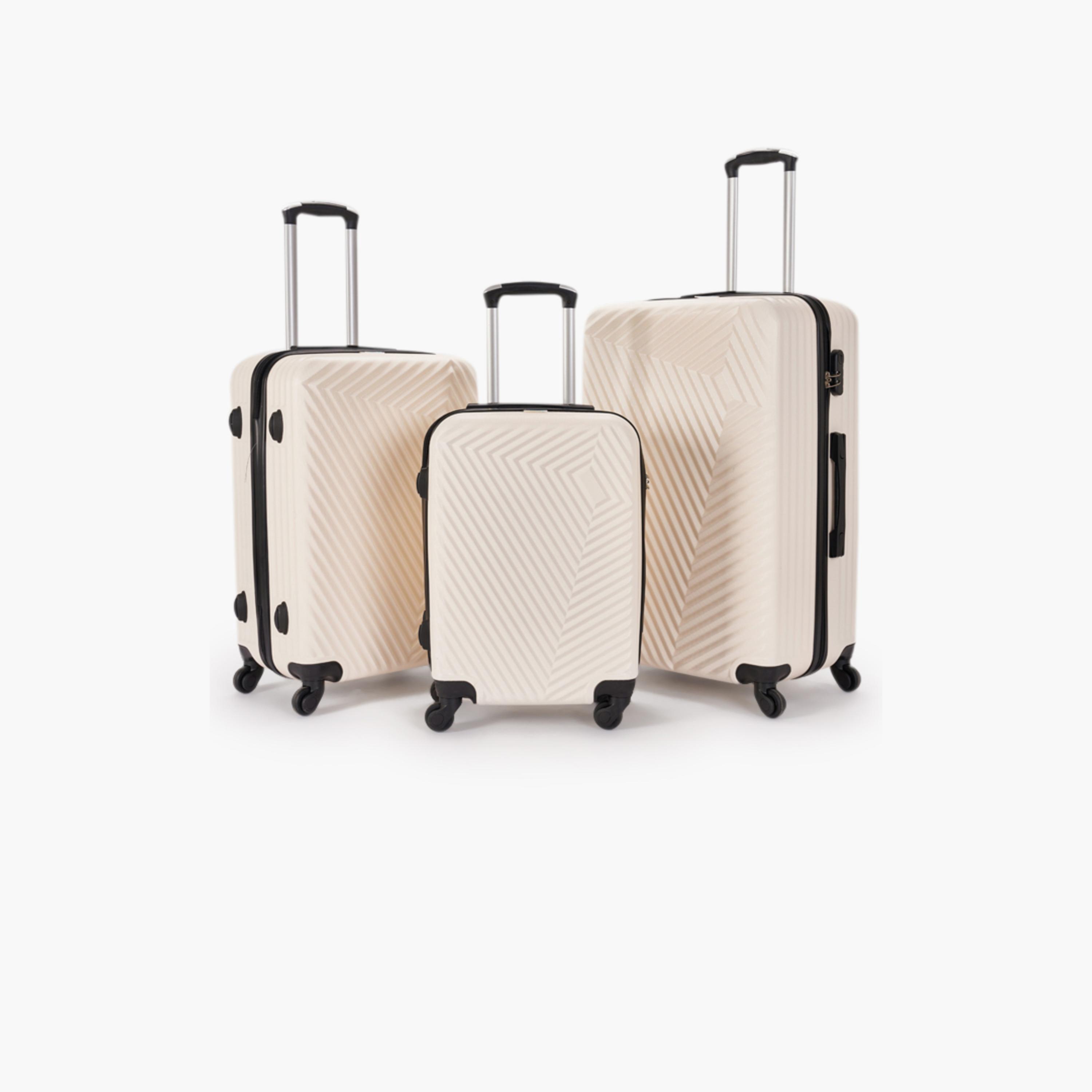 LIMRA Set of 3 ABS Hard Sided 4-Wheeler Spinner Luggage with Combination Lock-travel-luggagesandbags-luggage-image-1